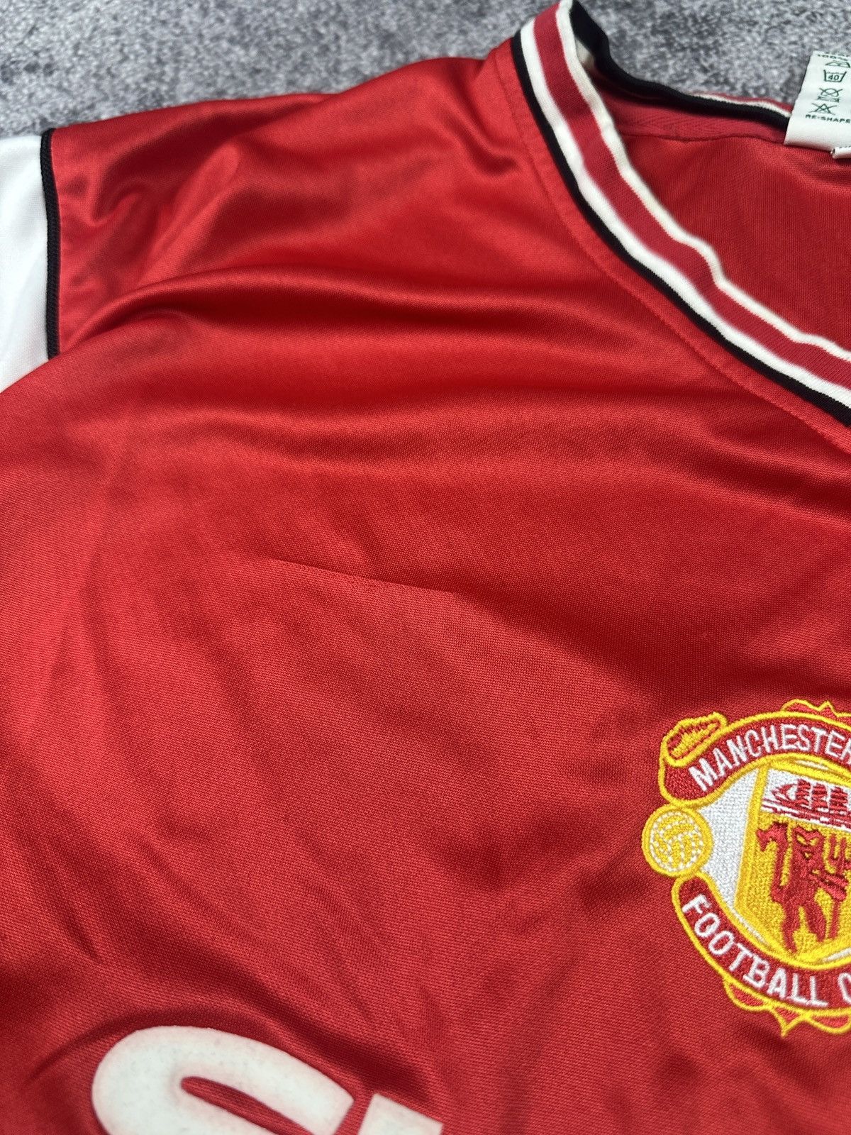 Vintage Vintage Score Draw Manchester United Soccer Jersey Rare XXL Size US XXL / EU 58 / 5 - 5 Thumbnail