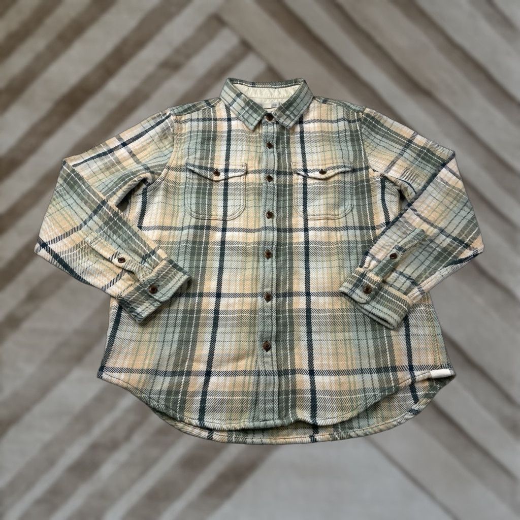 Outerknown OUTERKNOWN Button-Up Shirt Plaid Blue Cotton Flannel Large Regular Men Size US L / EU 52-54 / 3 - 1 Thumbnail