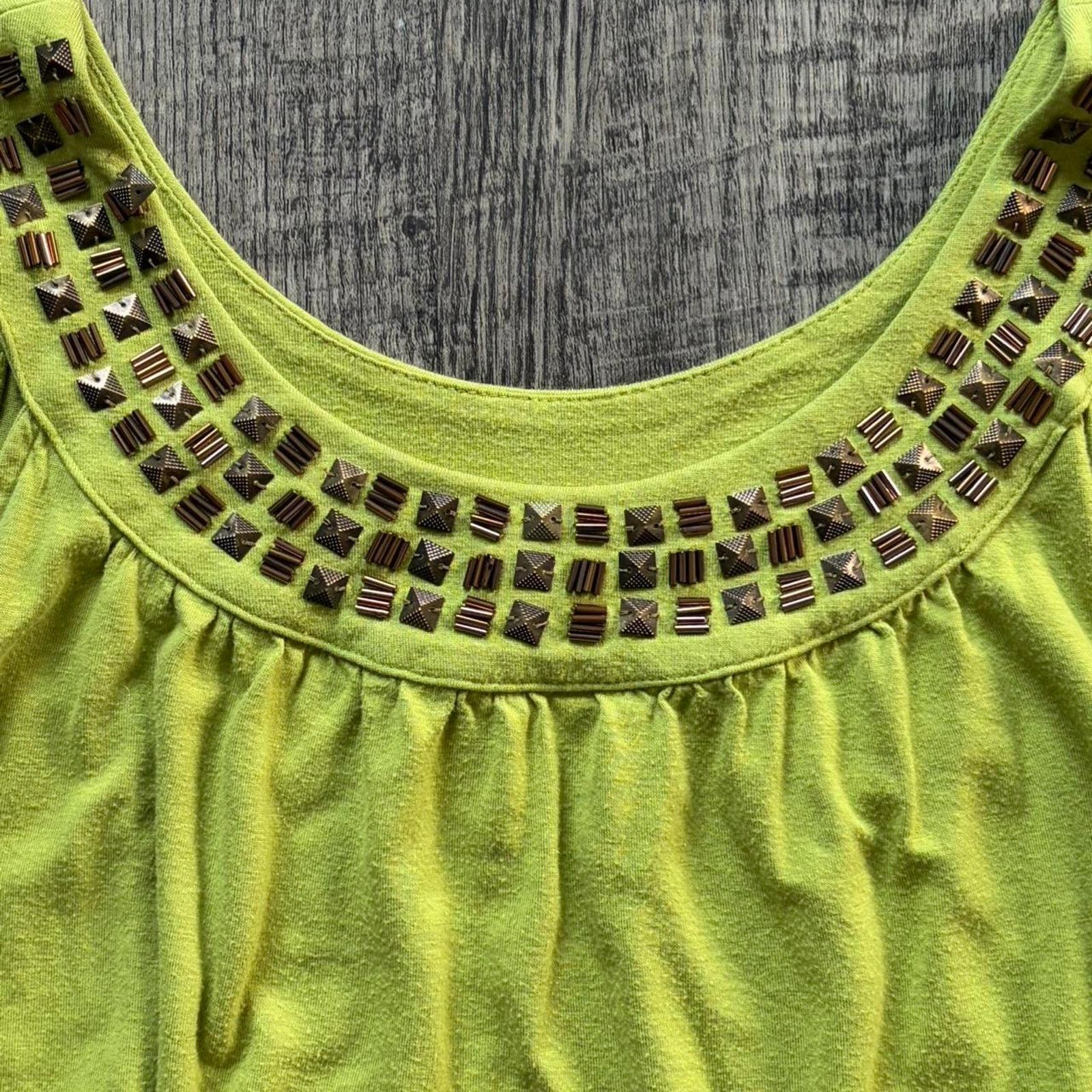 Apt. 9 Apt. 9 Olive Green Halter with Studded Details Size M / US 6-8 / IT 42-44 - 2 Thumbnail