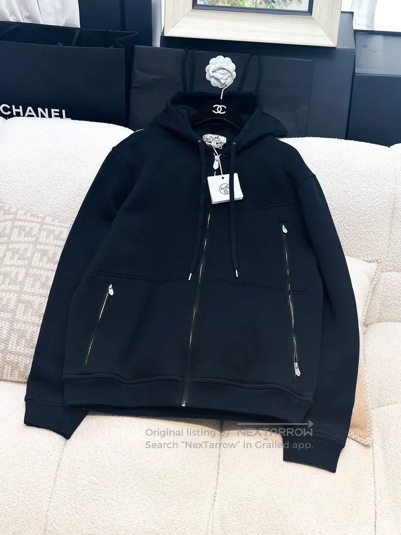 Hermes Hermes 24FW autumn and winter navy blue hooded sweatshirt Size US M / EU 48-50 / 2 - 1 Thumbnail
