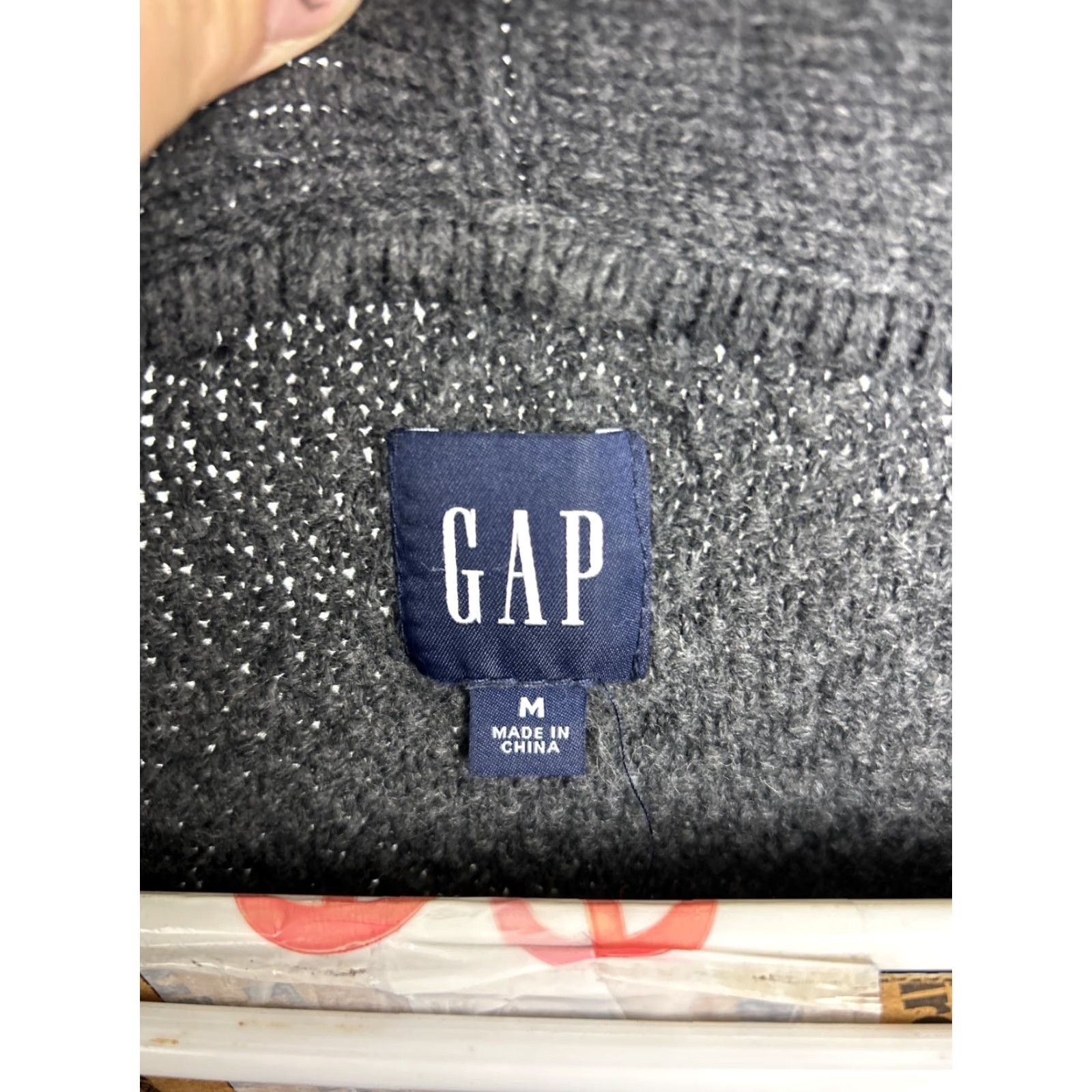 Gap Gap Cardigan Women Knit Wool Blend Open Front Cable-Knit Charcoal Gray Long Sleeve Medium Fall Winter Relaxed Casual Size M / US 6-8 / IT 42-44 - 7 Thumbnail