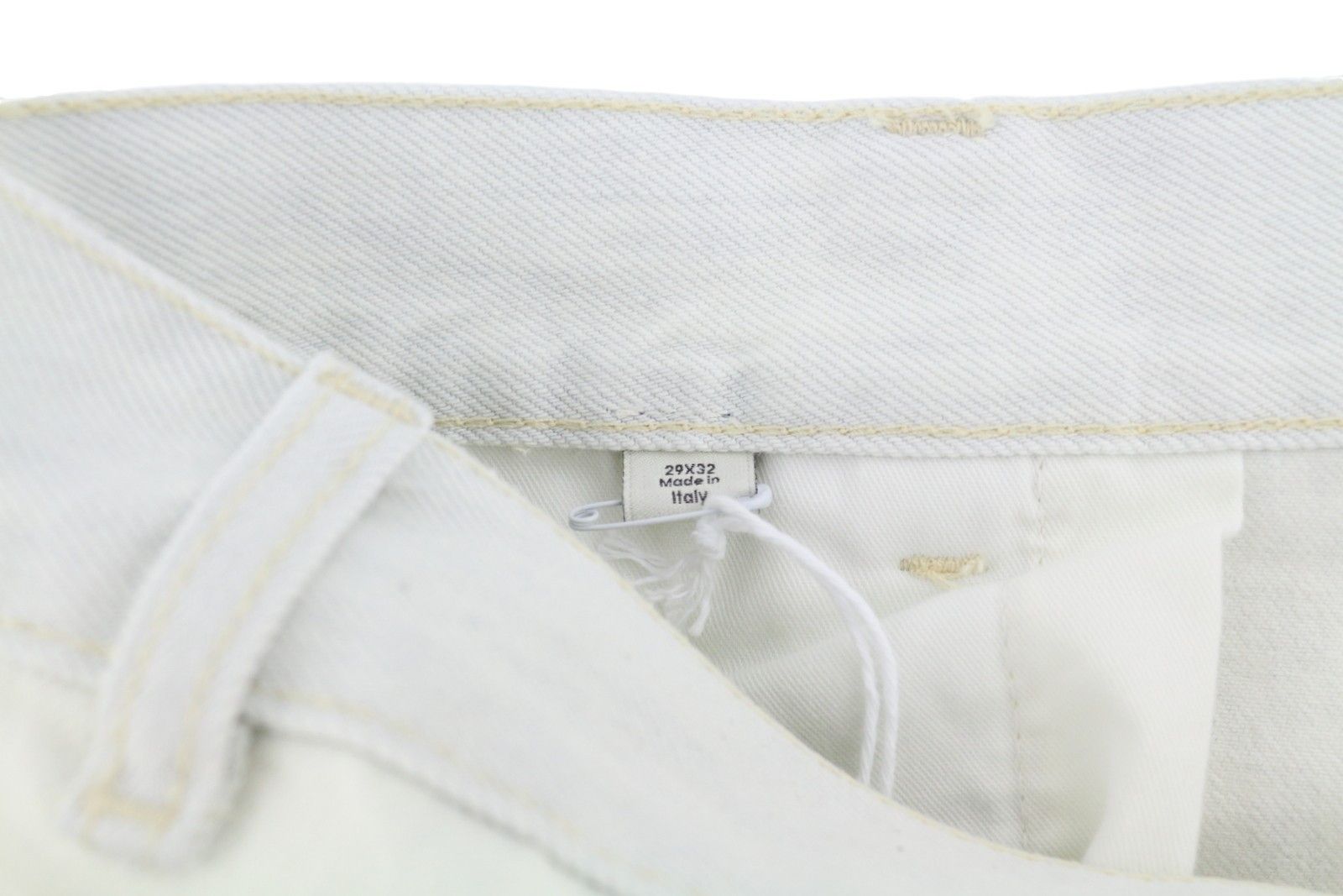 Calvin Klein W29/L32 White Faded Relaxed Straight Denim 87839 Size 29" - 6 Thumbnail