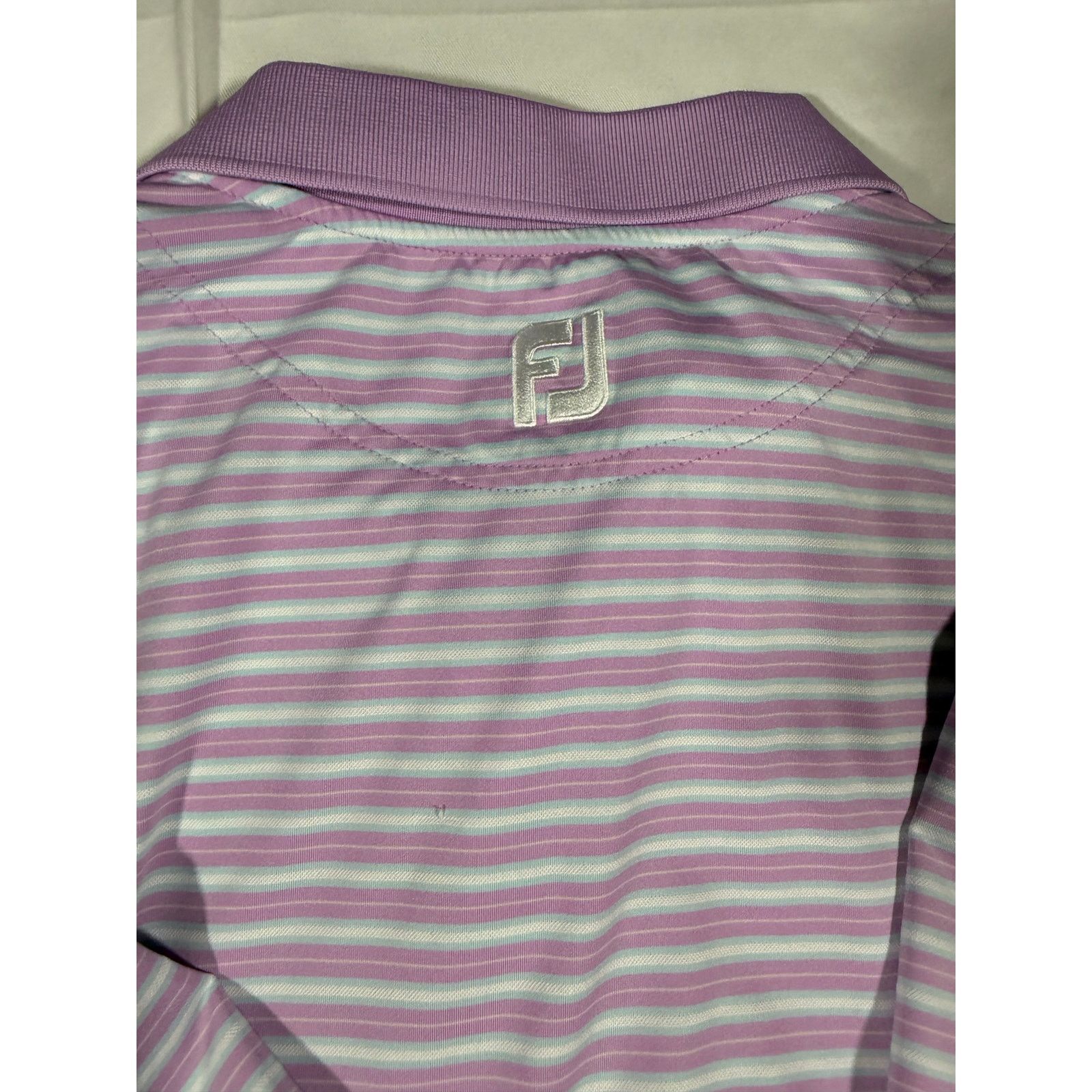 Footjoy FootJoy Mens Golf Polo XXL Pink And Stripe Performance Shirt Size US XXL / EU 58 / 5 - 4 Thumbnail