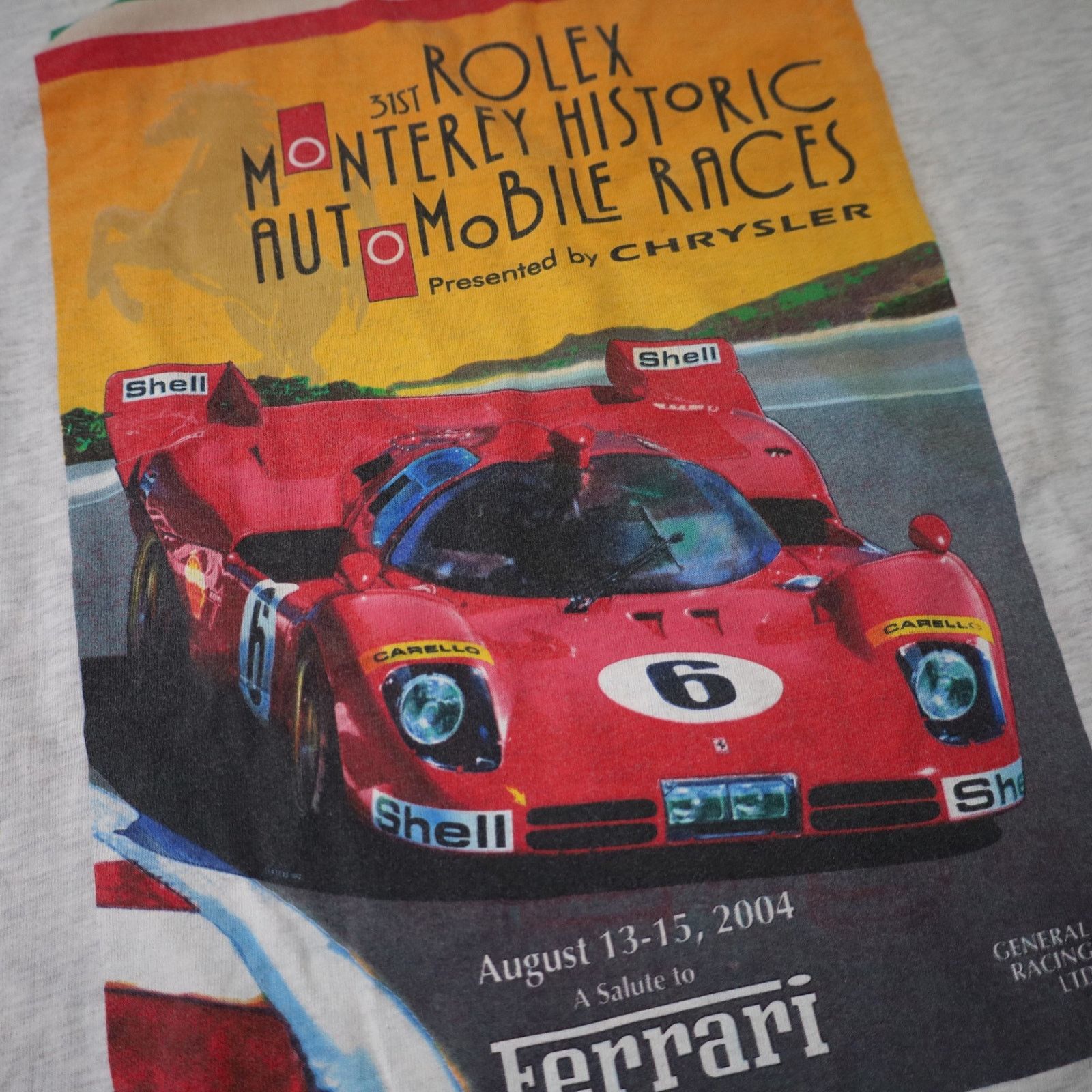 Ferrari × Rolex × Vintage VTG Rolex Ferrari Monterey Historic Races Graphic T Shirt Size US XL / EU 56 / 4 - 5 Thumbnail