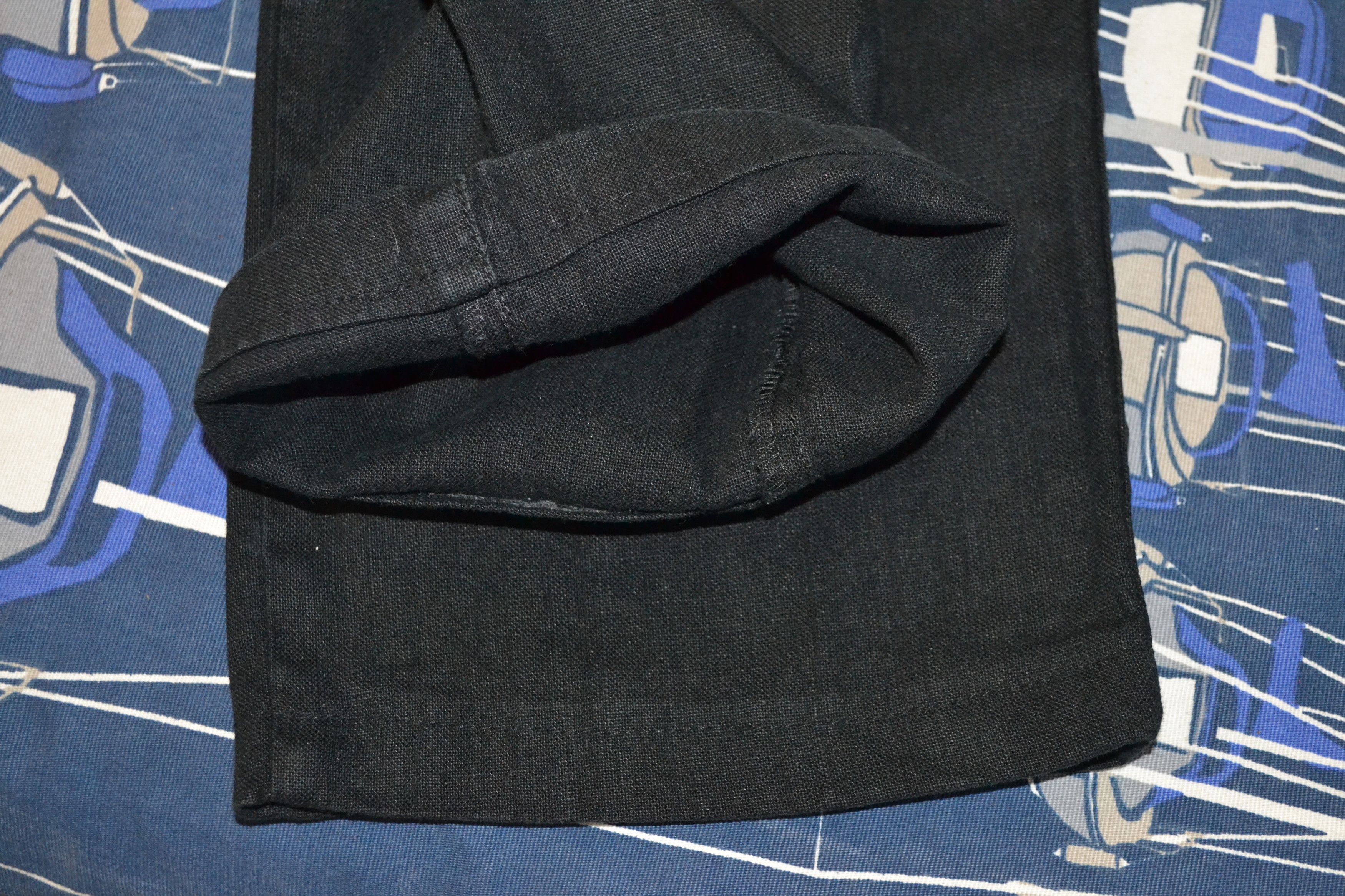 Armani Vintage Armani Jeans Black Linen Pants - W32 Size US 32 / EU 48 - 9 Thumbnail