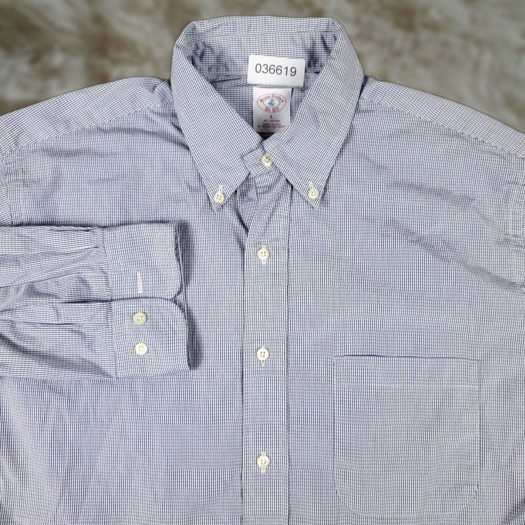 Brooks Brothers Brooks Brothers Shirt Mens Large Blue Button-Up Long Sleeve Casual Workwear Size US L / EU 52-54 / 3 - 1 Thumbnail