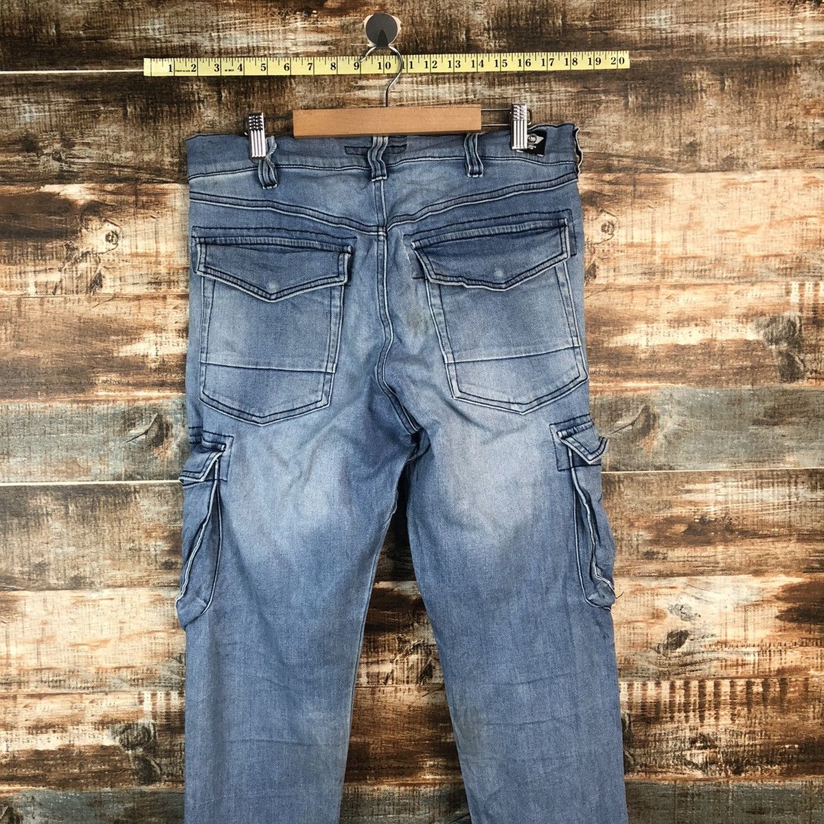 Japanese Brand Blue Monster vintage thrashed tactical Denim Pants #A2090 Size US 32 / EU 48 - 16 Thumbnail