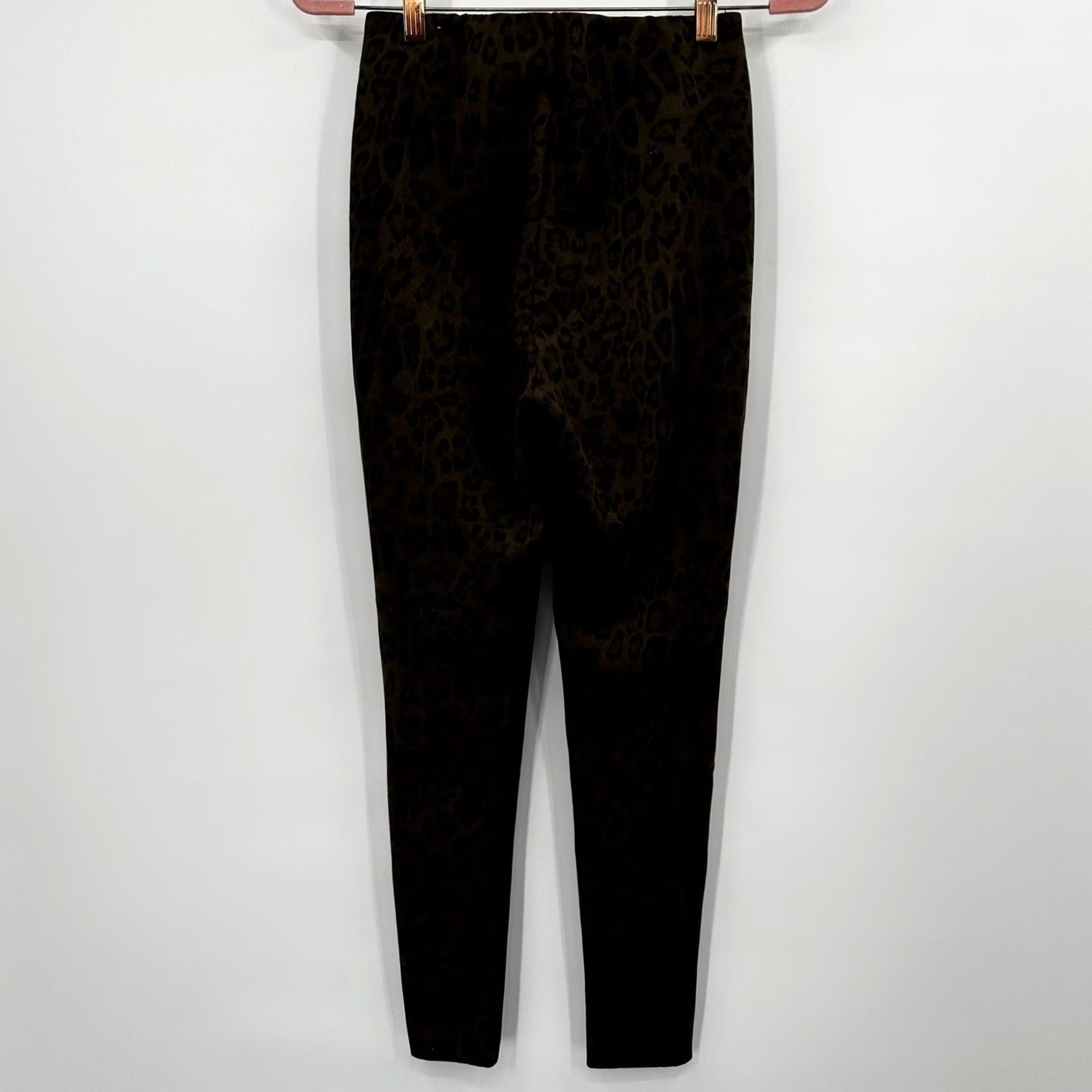 Zara ZARA Leopard Print High Rise Skinny Leggings Womens XS Brown Black Athletic Casual Trousers Pants Size 26" / US 2 / IT 38 - 7 Thumbnail