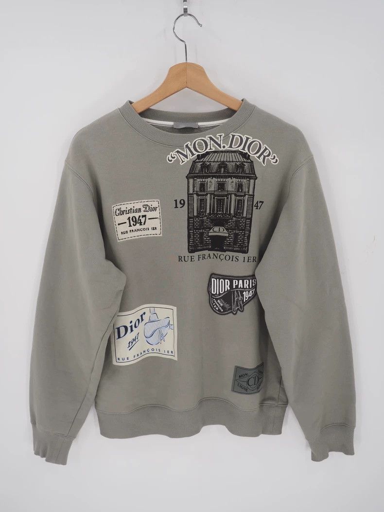 Dior DiorGray 1947 printed sweatshirt 2503-Nextarrow Size US S / EU 44-46 / 1 - 1 Thumbnail