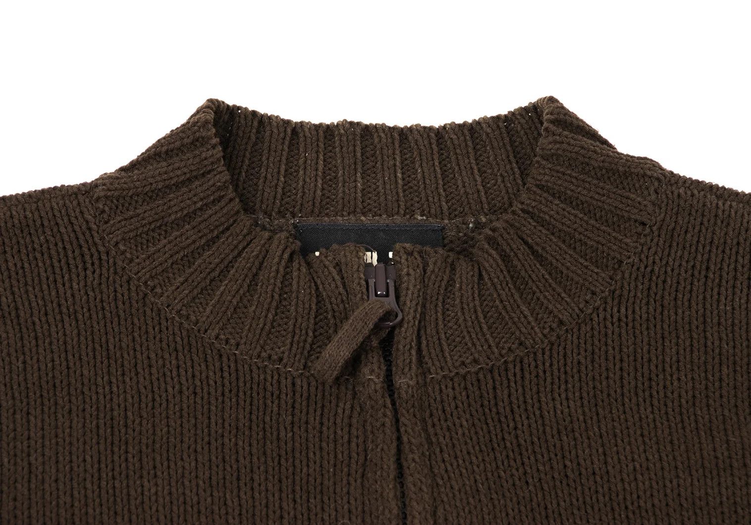 Jean Paul Gaultier Double Zip Knit with Openwork Sleeves in Brown 48 Size US M / EU 48-50 / 2 - 3 Thumbnail