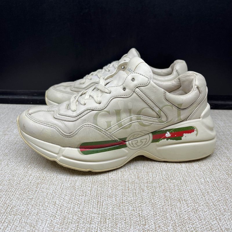Gucci Gucci Rhyton Low-Top Logo Sneakers for Men - Size US 6.5 / EU 39-40 - 1 Thumbnail
