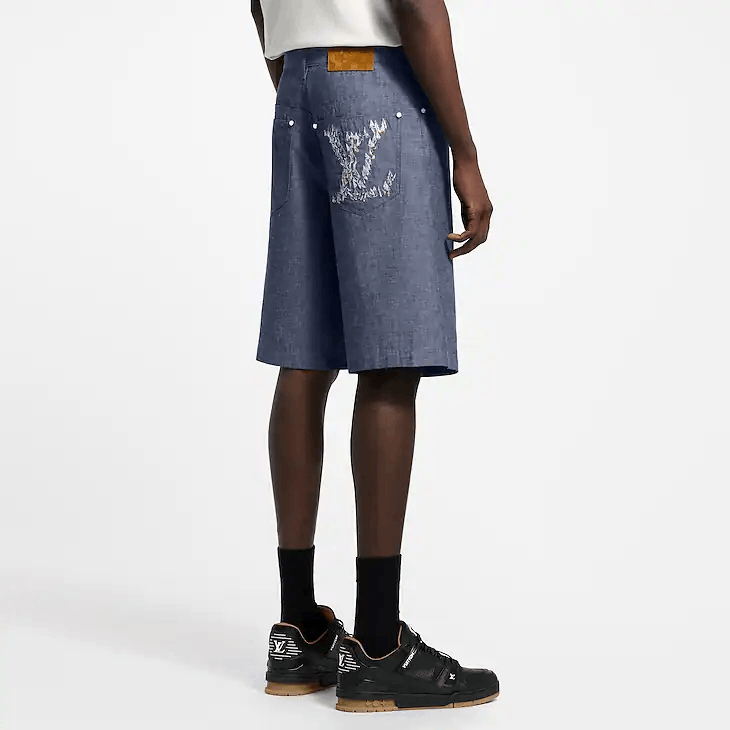 Louis Vuitton Embroidered Chambray Shorts Size US 30 / EU 46 - 3 Thumbnail
