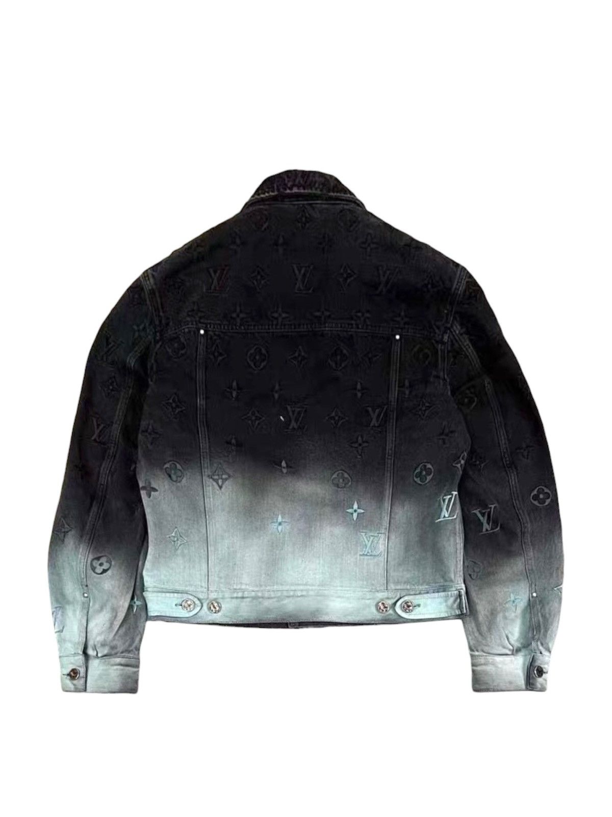 Louis Vuitton Louis Vuitton 60 Gradient Denim Jacket Embroidered Monogram Size US XXL / EU 58 / 5 - 2 Thumbnail
