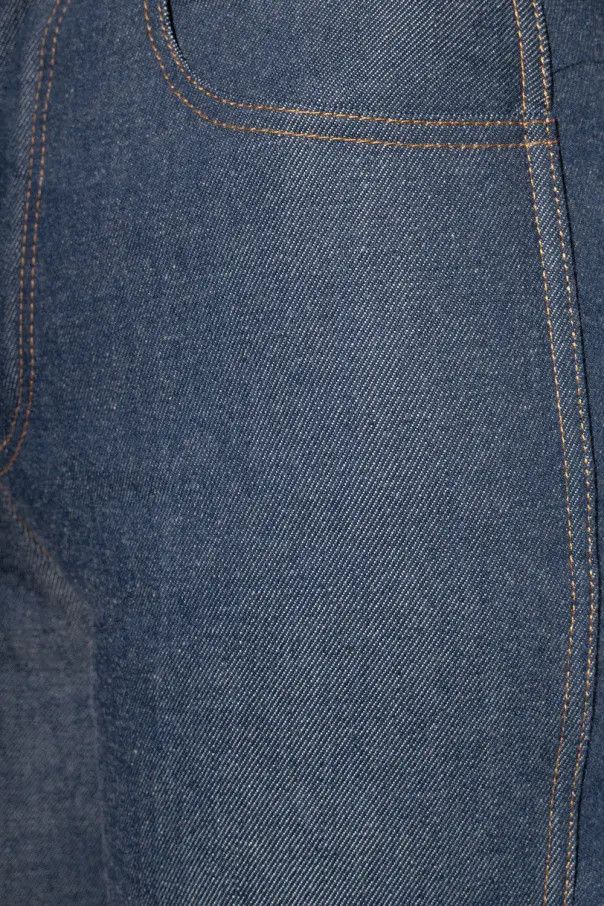 Saint Laurent Paris o1b1hav111224 Straight-leg Pants in Denim in Blue Size 30" / US 8 / IT 44 - 5 Thumbnail