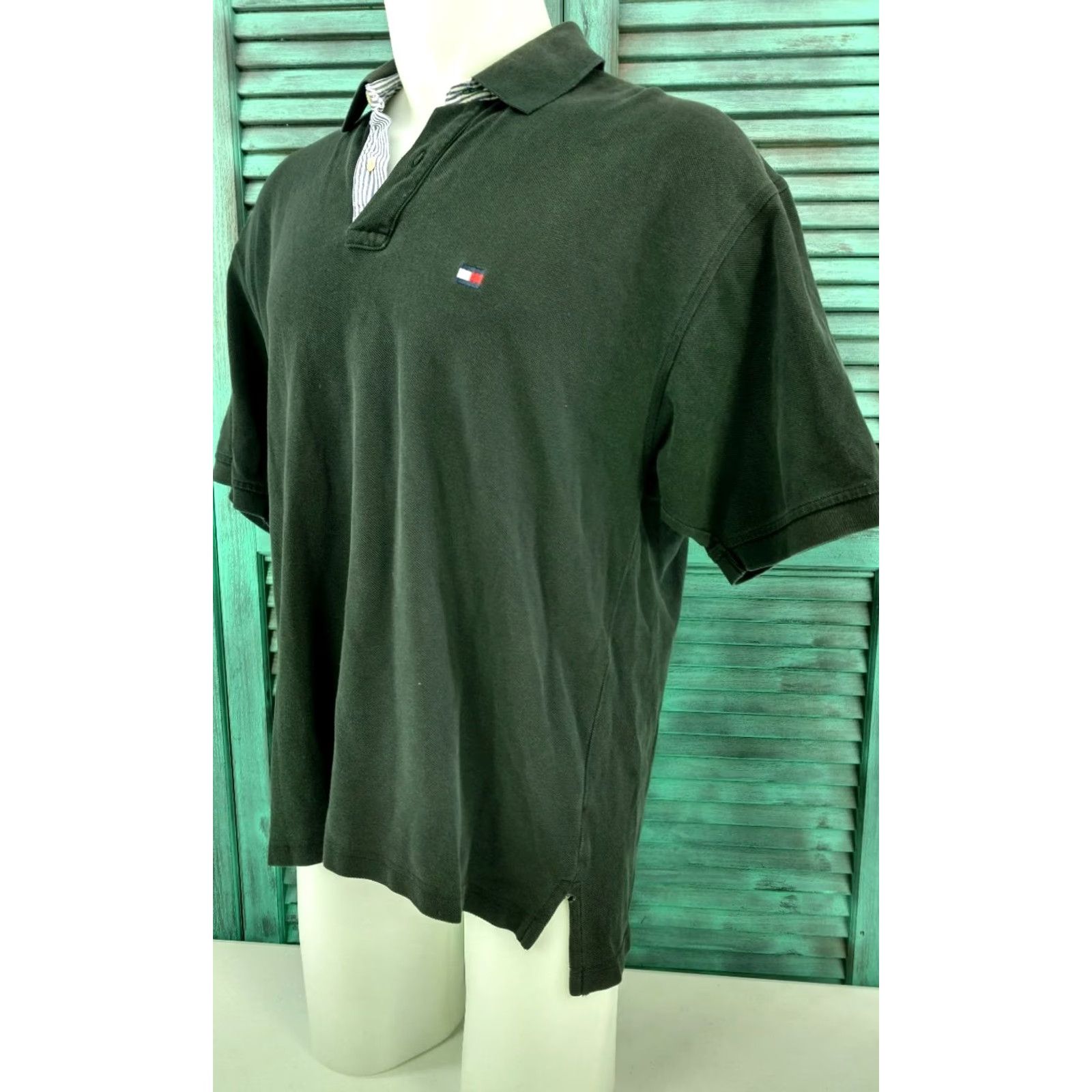Tommy Hilfiger Tommy Hilfiger Polo Shirt Black XL Polos Shirts Mens Polo Shirt Flag stitch Flag Tag Size XL Size US XL / EU 56 / 4 - 2 Thumbnail