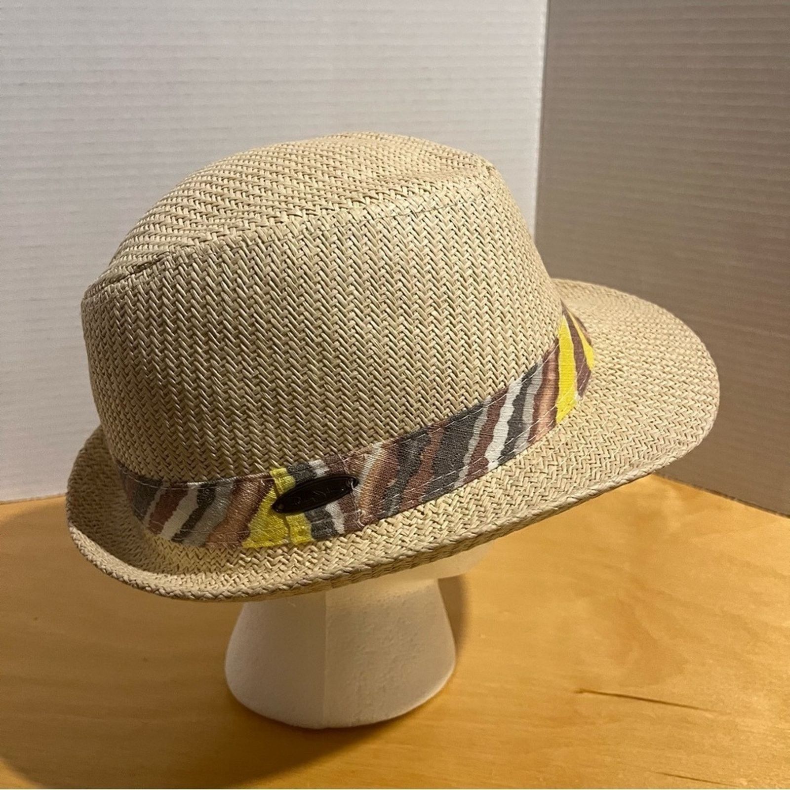 Panama Jack Original Panama Jack Fedora Hat Straw Look Natural Woven Size ONE SIZE - 3 Thumbnail