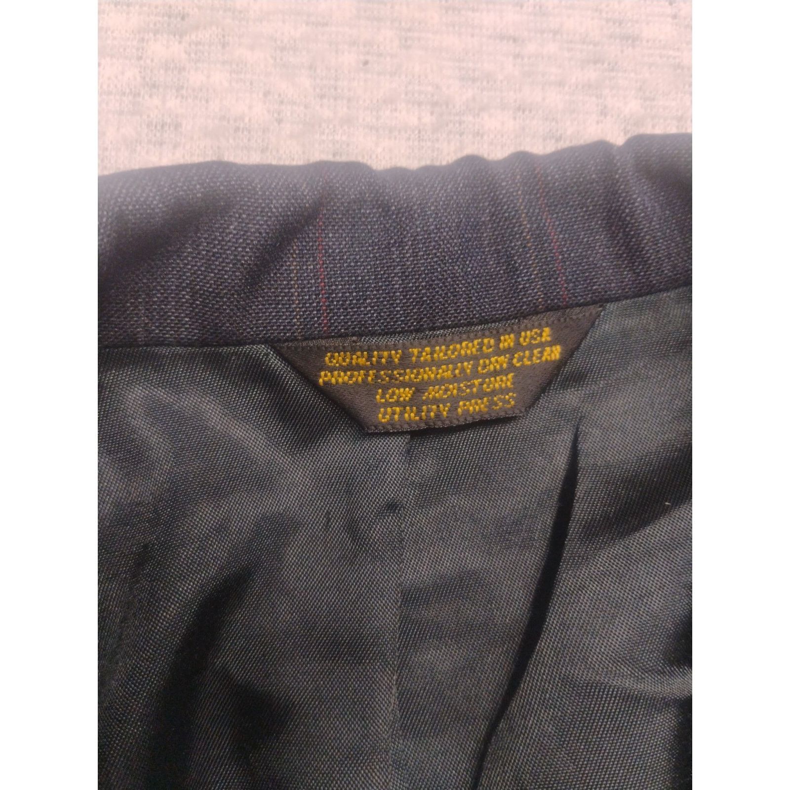 Other Palm Beach Mens Blazer Sport Coat 40R Navy Blue Windowpane Size 40R - 2 Thumbnail