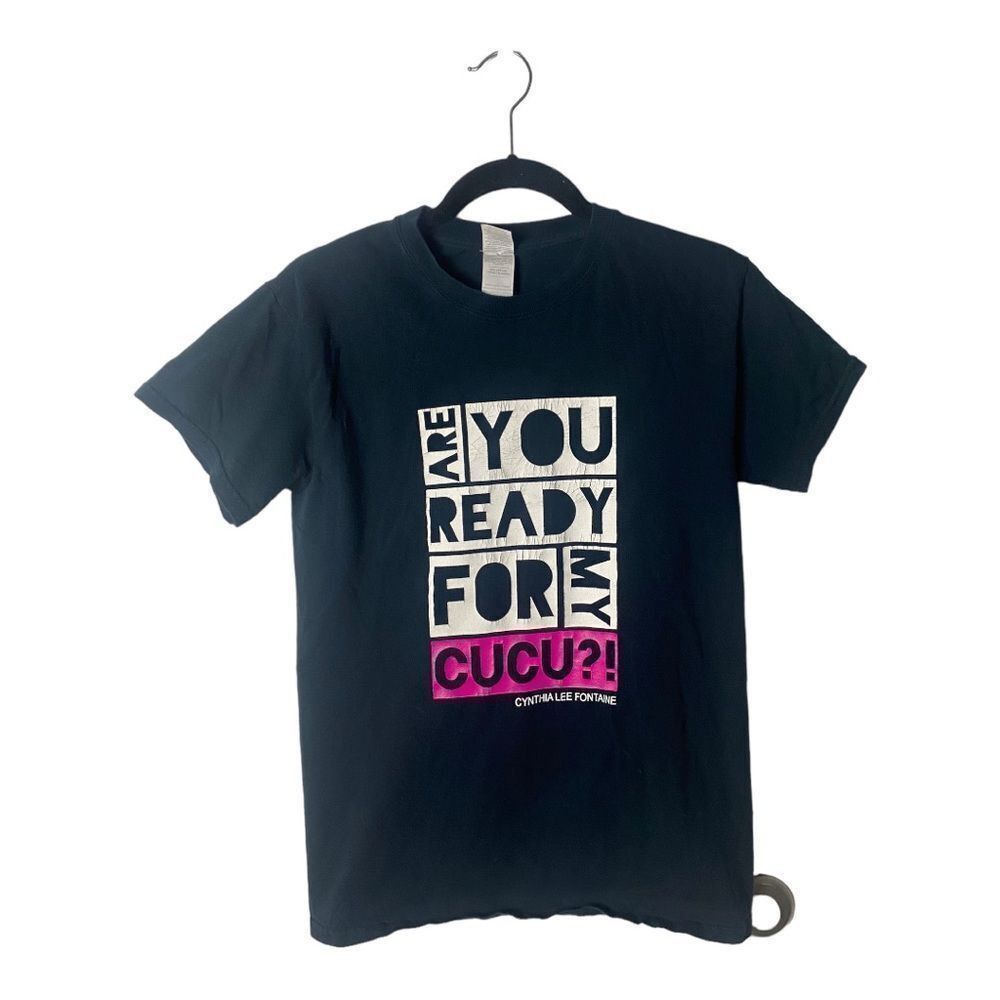 Other Cynthia Lee Fontaine “Are You Ready for My CuCu?!” Black T-S Size S / US 4 / IT 40 - 2 Thumbnail