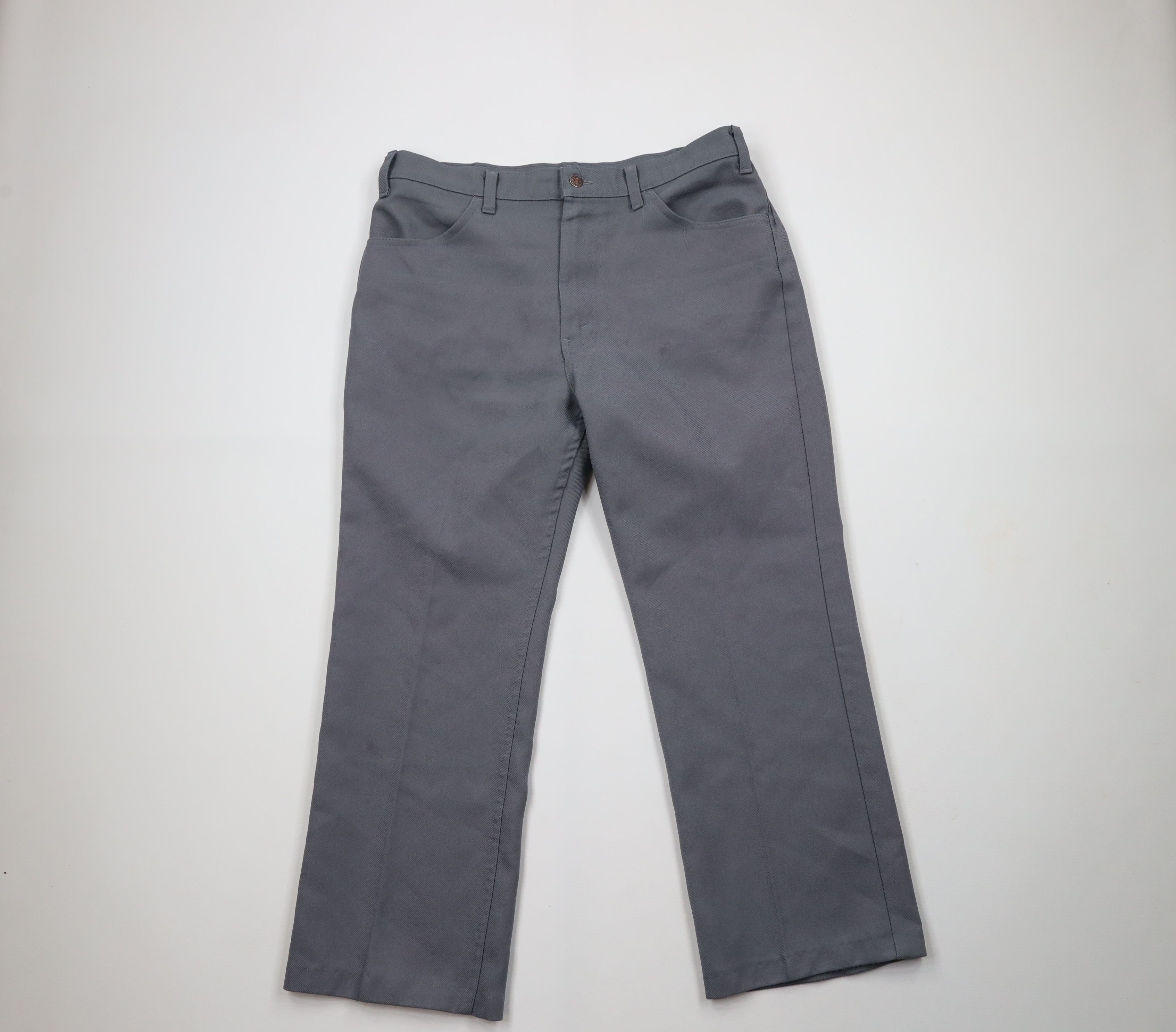 Levi's × Vintage Vintage 70s Levis Knit Wide Leg Bell Bottoms Chino Pants USA Size US 34 / EU 50 - 1 Thumbnail