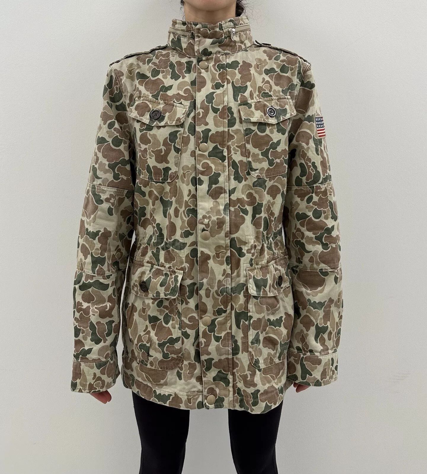 Polo Ralph Lauren Polo Ralph Lauren Military USA Flag Camo Women Jacket Army Size XXL / US 16-18 / IT 52-54 - 2 Thumbnail