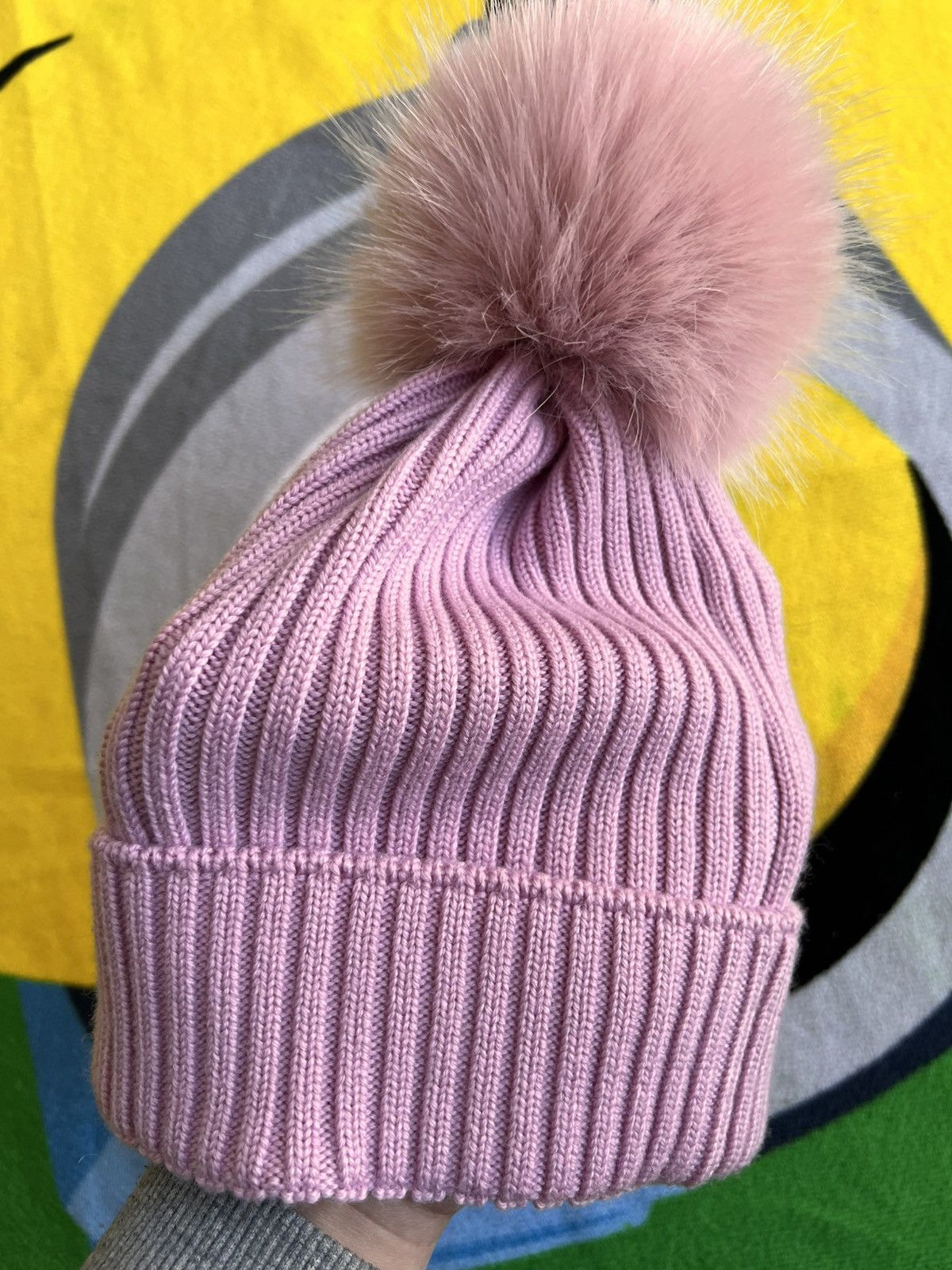Moncler Moncler Berretto Tricot Pom Pom Beanie pink logo hat cap cuf Size ONE SIZE - 9 Thumbnail