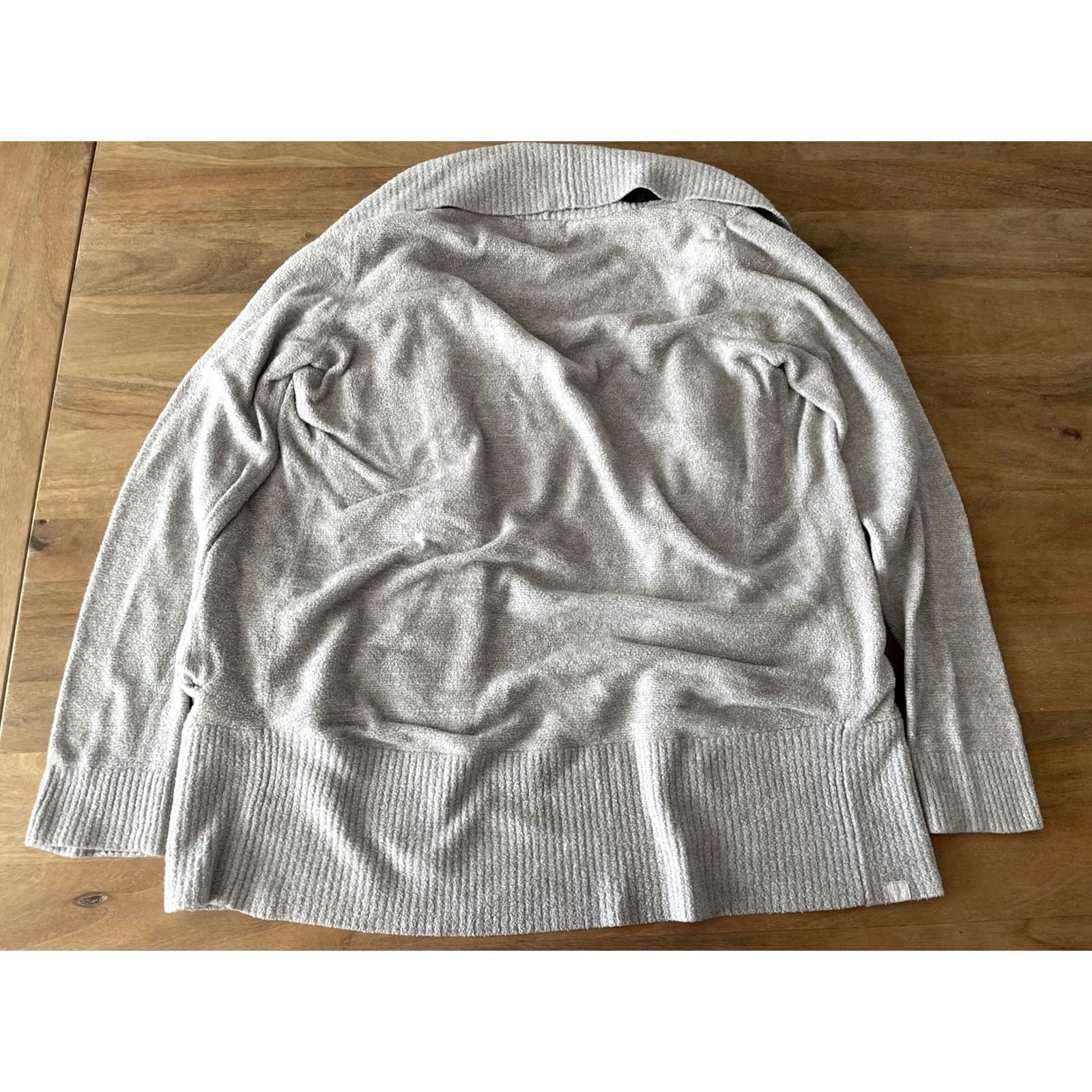 Vintage VINTAGE Barefoot Dreams CozyChic Lite Circle Cardigan Womens M Gray Open Front Size M / US 6-8 / IT 42-44 - 2 Thumbnail