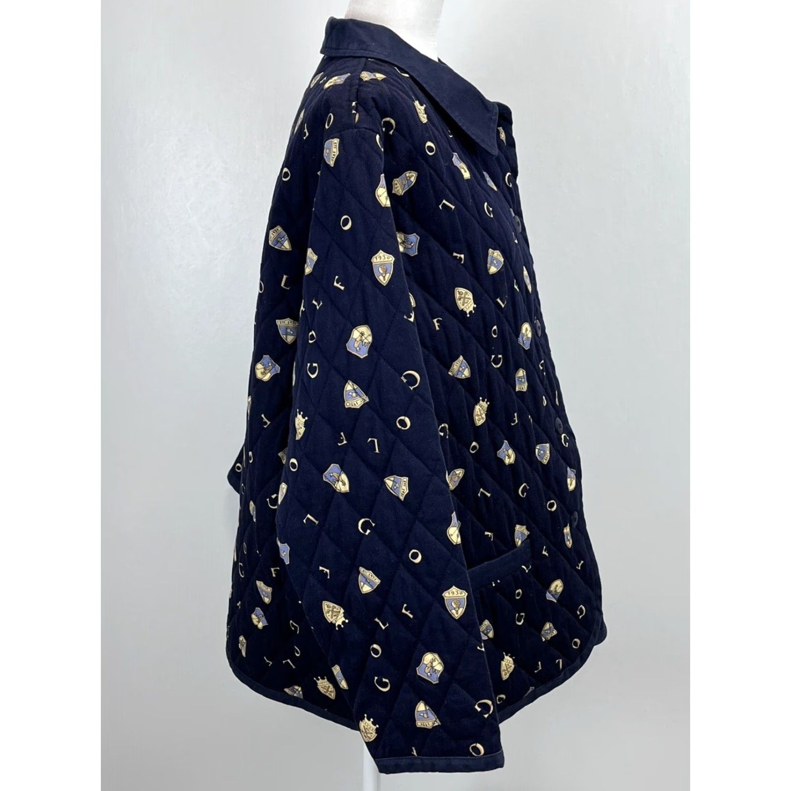 Vintage Vintage Susan Bristol Quilted Golf Jacket Sz L Navy Blue Grandma Preppy Golf Style Basic Jacket Women Fall Spring Winter Casual VGUC Size L / US 10 / IT 46 - 4 Thumbnail