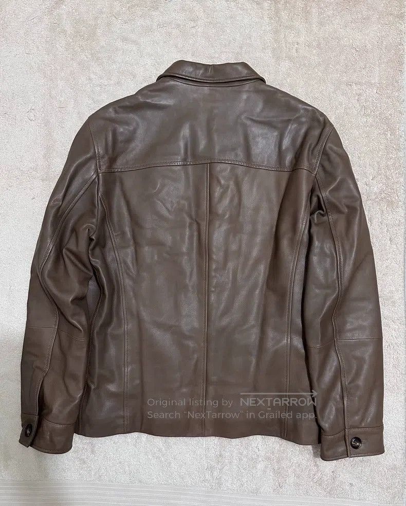 Brunello Cucinelli Brunello Cucinelli Leather Jacket with Thin Cotton Lining Size US XL / EU 56 / 4 - 6 Thumbnail