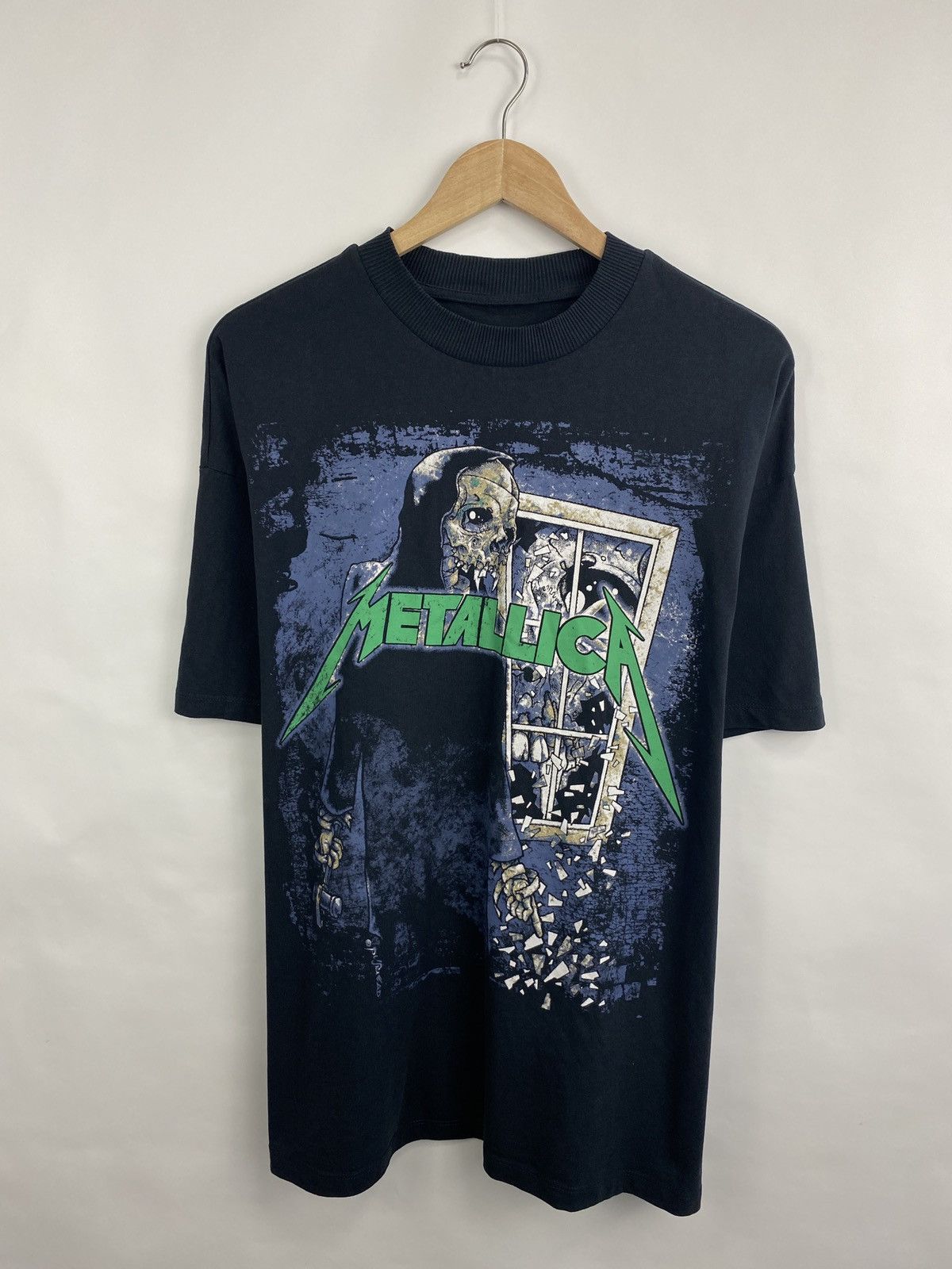 Metallica 💀 Vintage Metallica Pushead Rock Band Rare Retro T-Shirt Size US L / EU 52-54 / 3 - 3 Thumbnail