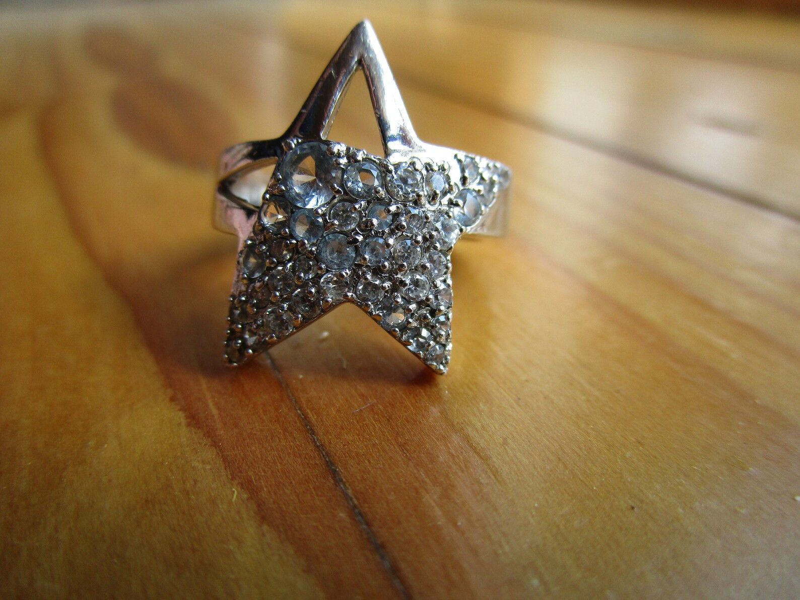 Mugler Star Ring Blue Gem .925 Silver Size ONE SIZE - 10 Thumbnail