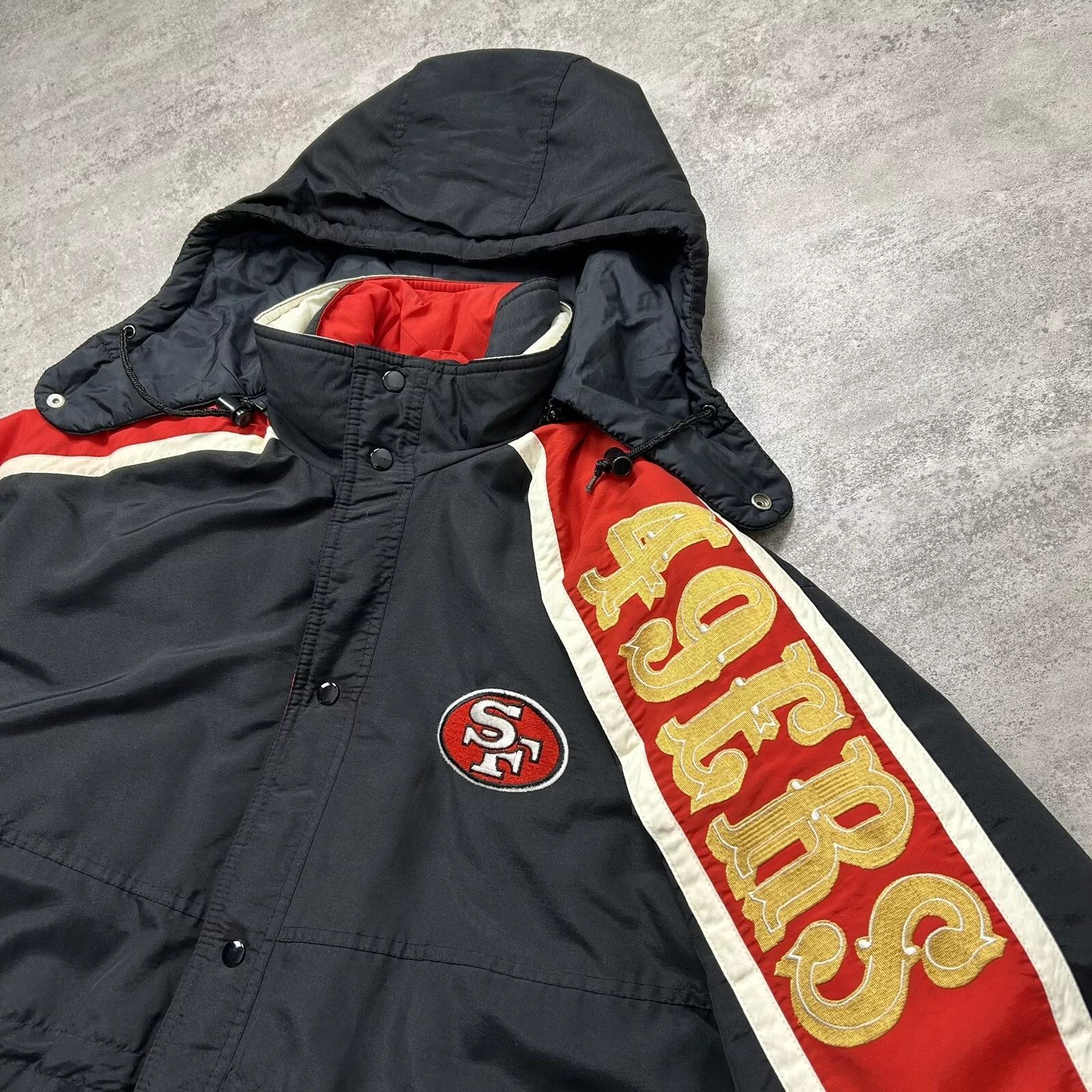 NFL × Starter × Vintage VTG 90s SAN FRANCISCO 49ERS DUCK DOWN INSULATED JACKET COAT Size US M / EU 48-50 / 2 - 2 Thumbnail
