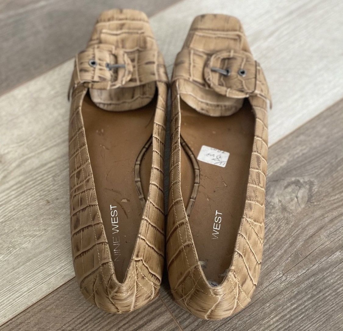 Nine West NINE WEST CROCODILE PRINT ABAY FLATS SLIP ON LOAFERS SHOES Size US 10 / IT 40 - 6 Thumbnail