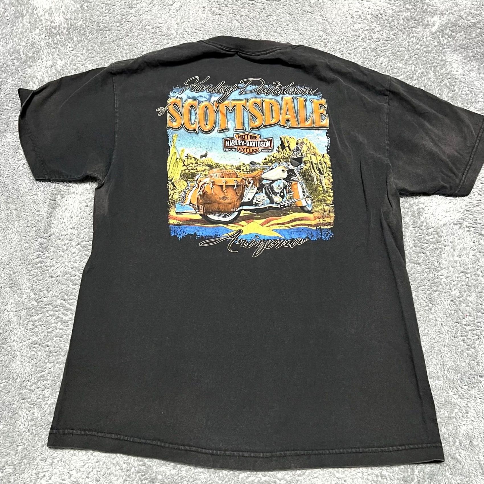 Harley Davidson Harley Davidson Shirt Mens Large Tshirt Scottsdale Arizona Motorcycle fading Black L Regular Mens Size US L / EU 52-54 / 3 - 4 Thumbnail