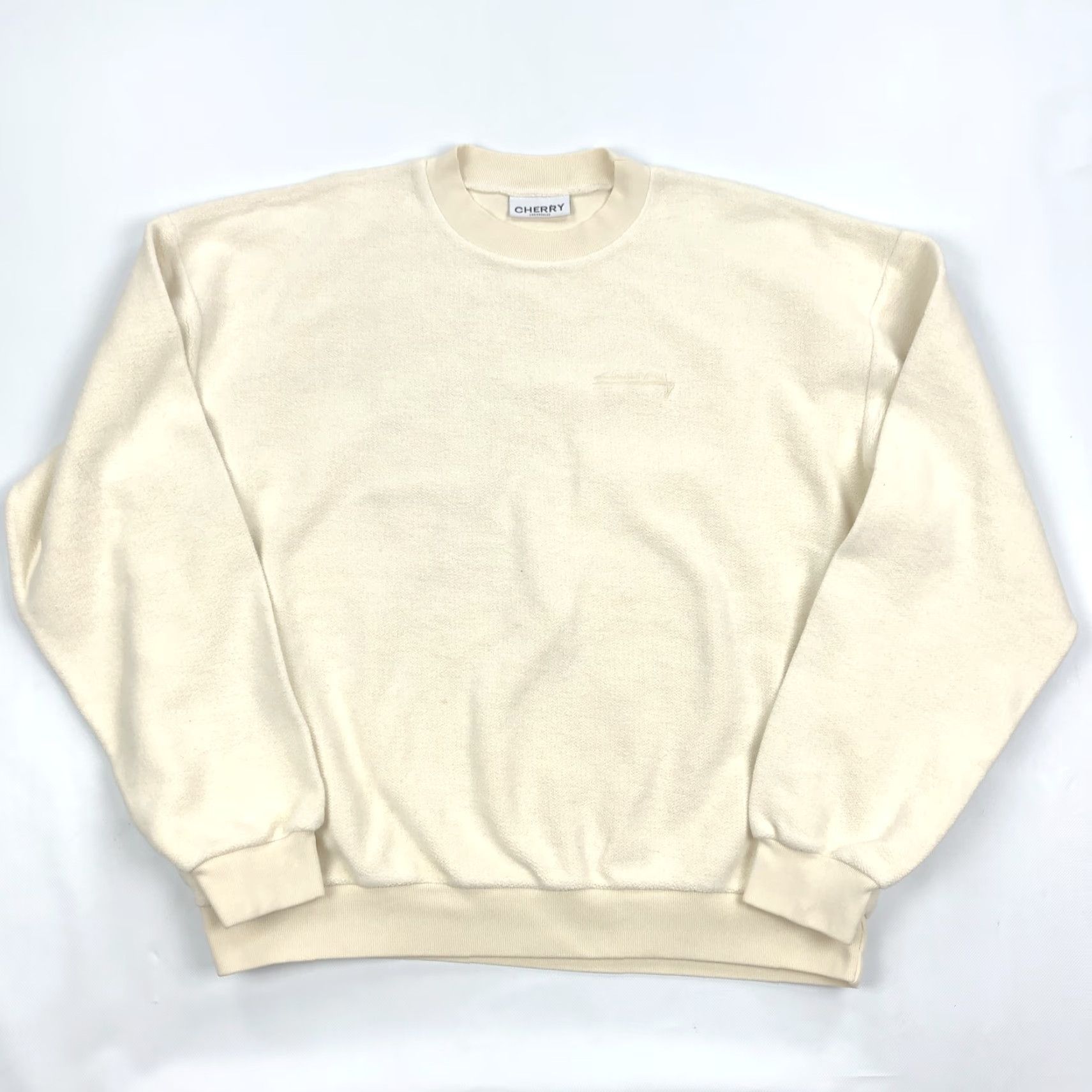 Vintage Cherry Los Angeles Men's XL Cream Embroidered Crew Neck Sweatshirt Pullover USA Sweatshirt Size US XL / EU 56 / 4 - 2 Thumbnail