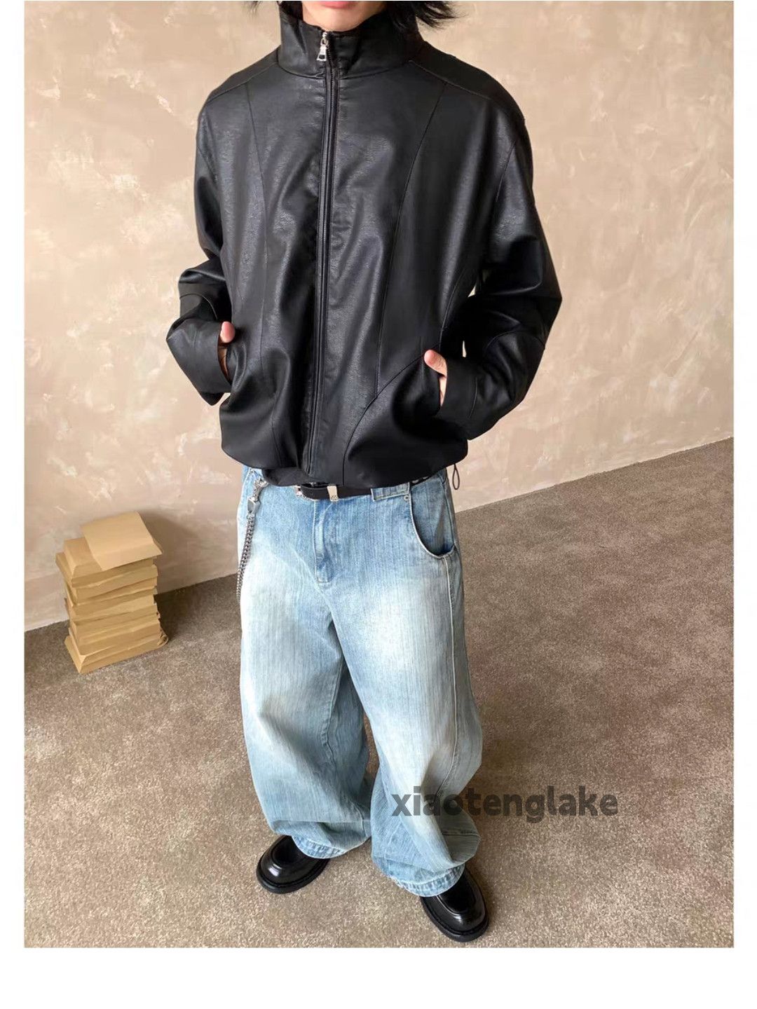 Jean Unisex washed faded utility skate hiphop baggy jeans Size US 30 / EU 46 - 8 Thumbnail
