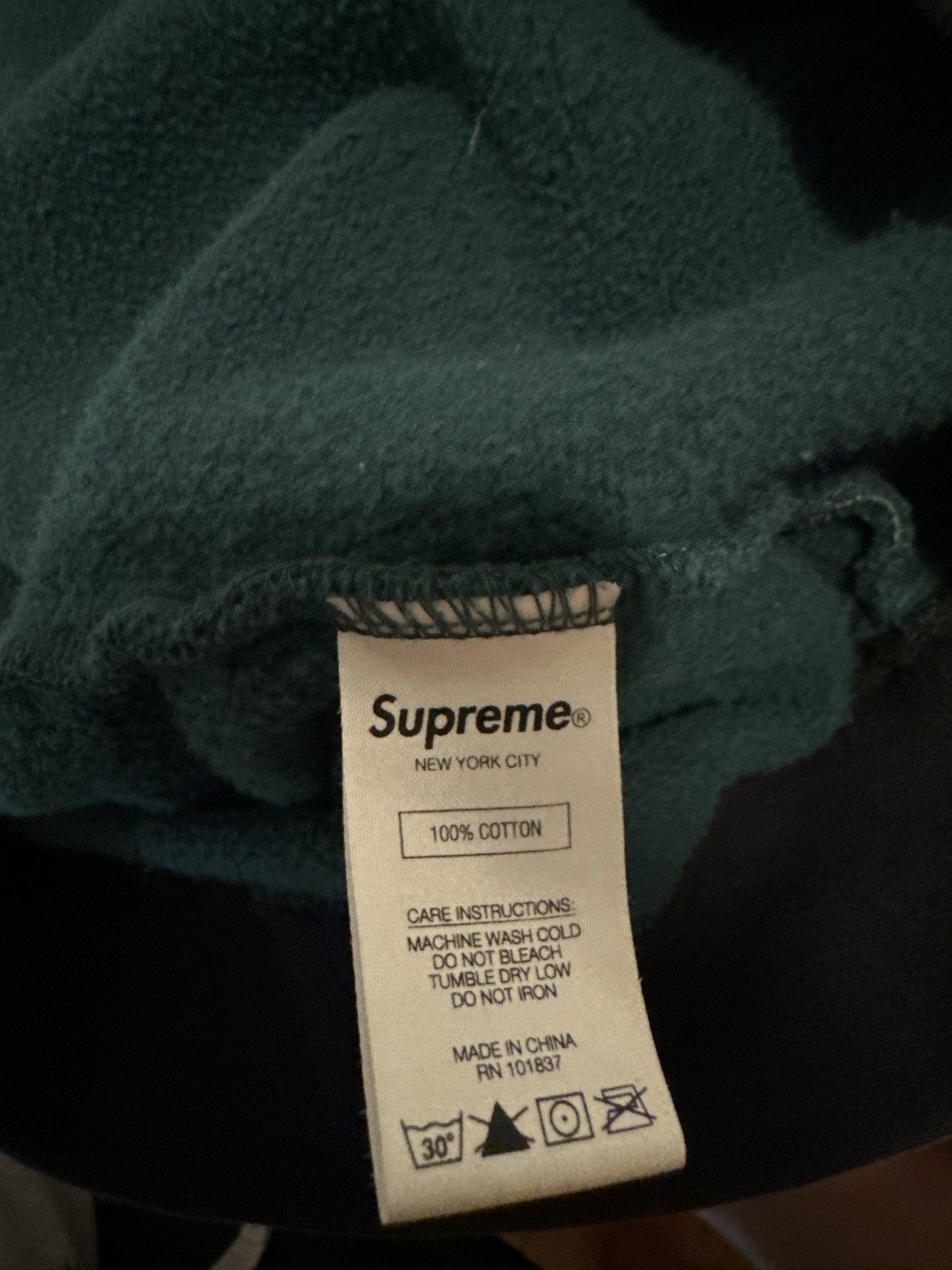 Supreme Supreme Striped Rib Hooded Sweatshirt Green Size US M / EU 48-50 / 2 - 9 Thumbnail