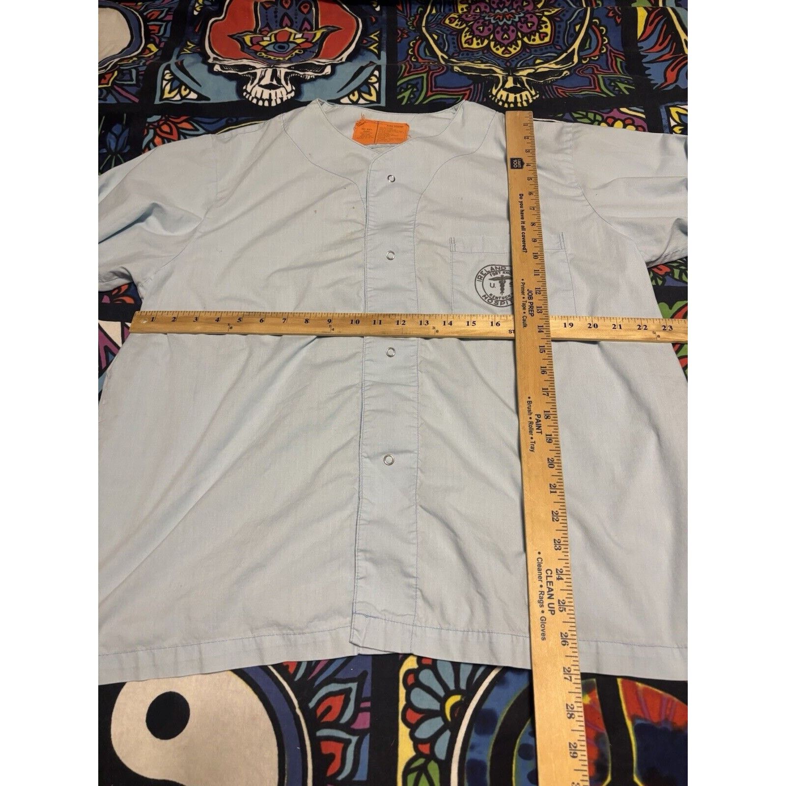 Other Vintage 70s Ireland Kentucky Hospital Button up blue mens L Size US L / EU 52-54 / 3 - 6 Thumbnail