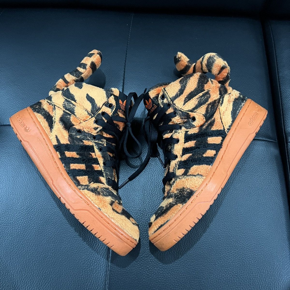 Jeremy Scott Adidas by Jeremy Scott FW14 Tiger Print Tail Sneakers Size US 6.5 / IT 36.5 - 3 Thumbnail