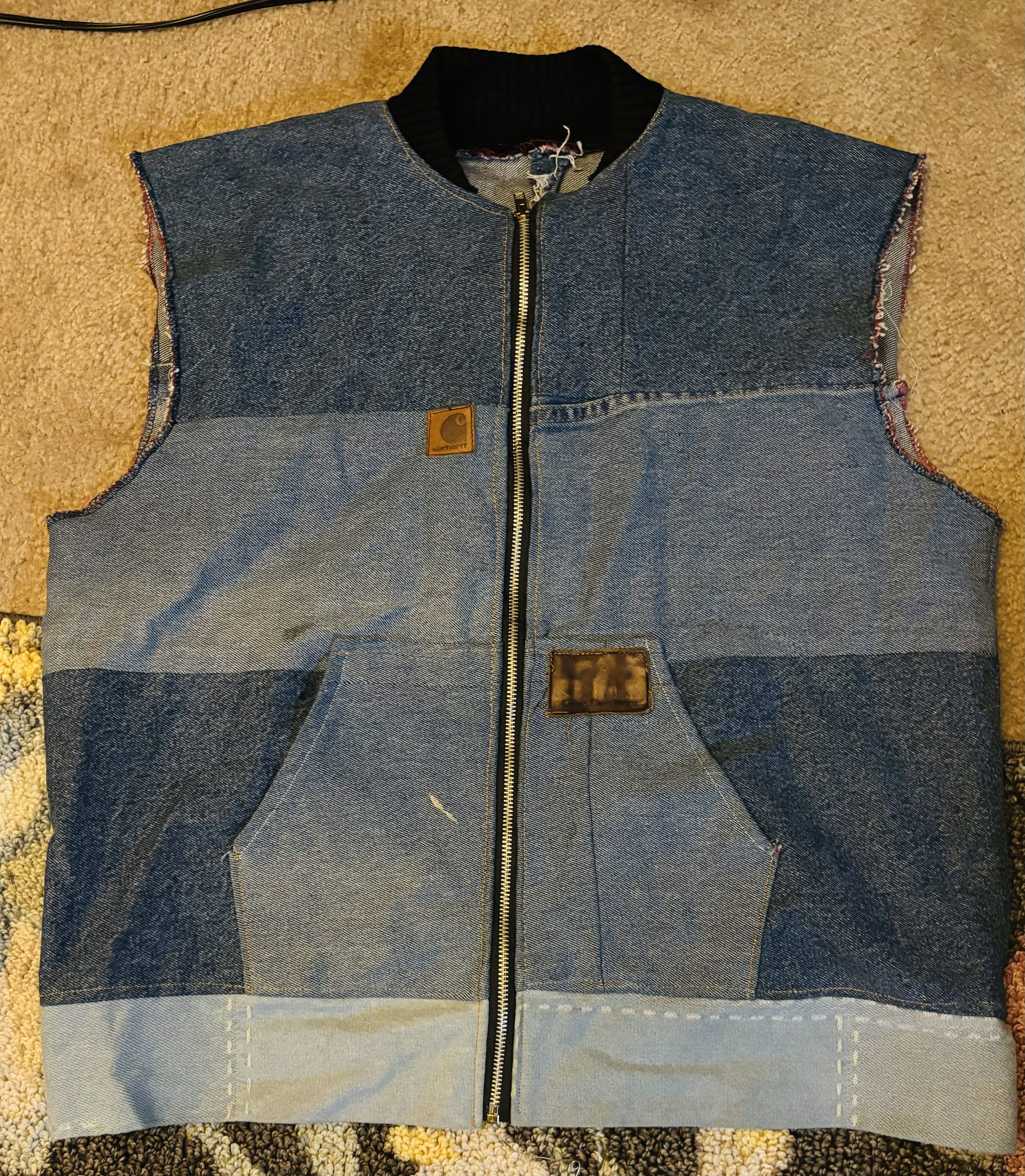 Other Custom Denim Jean Upcycle Vest Size US S / EU 44-46 / 1 - 1 Thumbnail