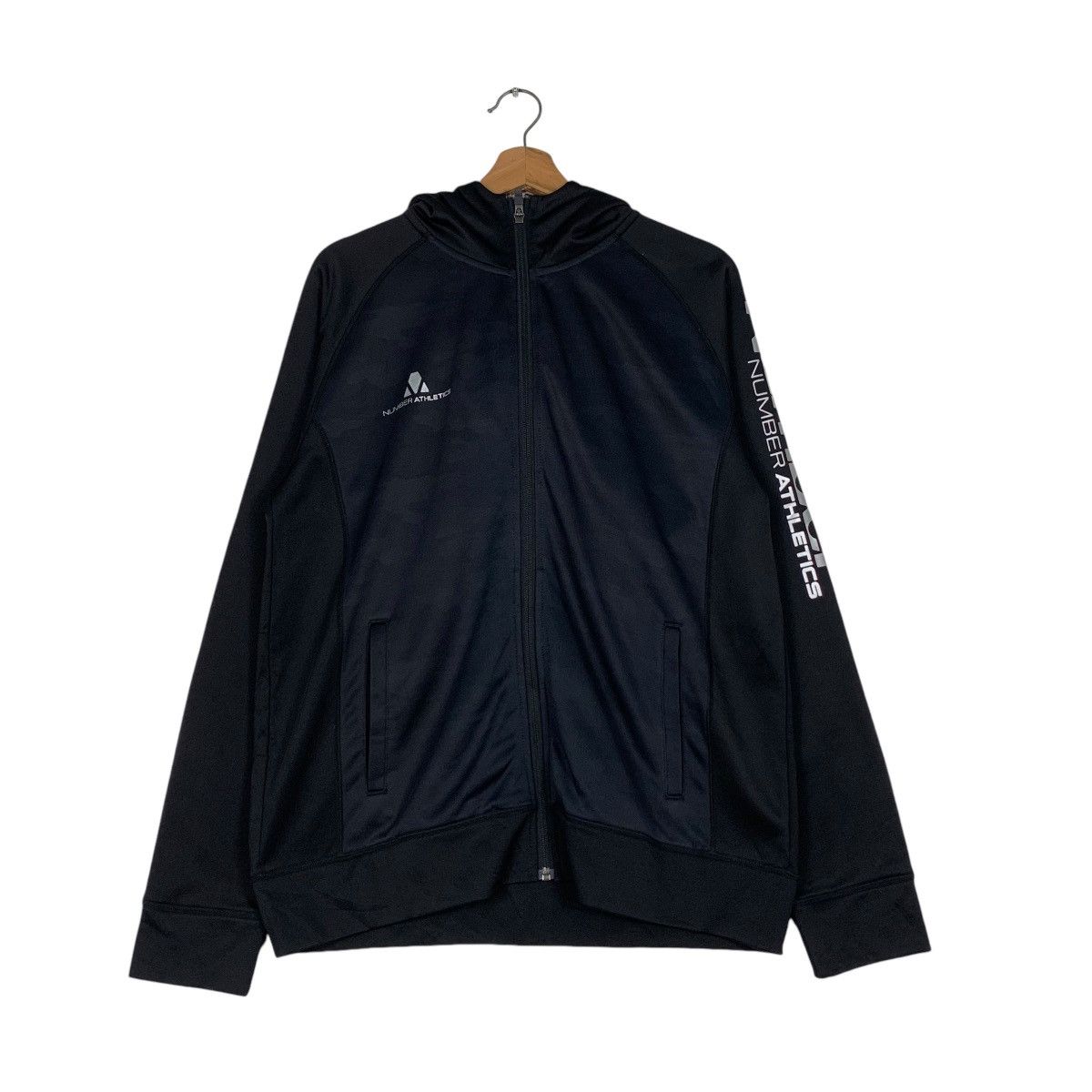 Japanese Brand NUMBER ATHLETICS Big Logo Zipper Hoodie Sweatshirt #1277-C57 Size US L / EU 52-54 / 3 - 2 Thumbnail