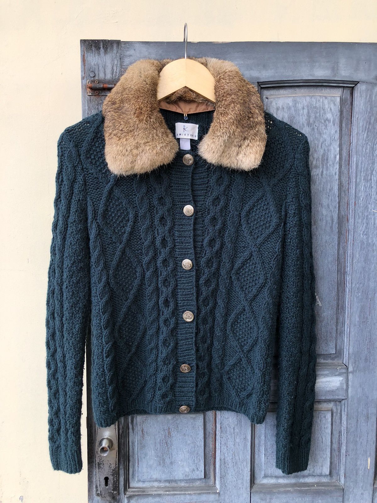 Japanese Brand Kumikyoku Japanese Cable Knit Rabbit Fur Good Condition Size M / US 6-8 / IT 42-44 - 1 Thumbnail