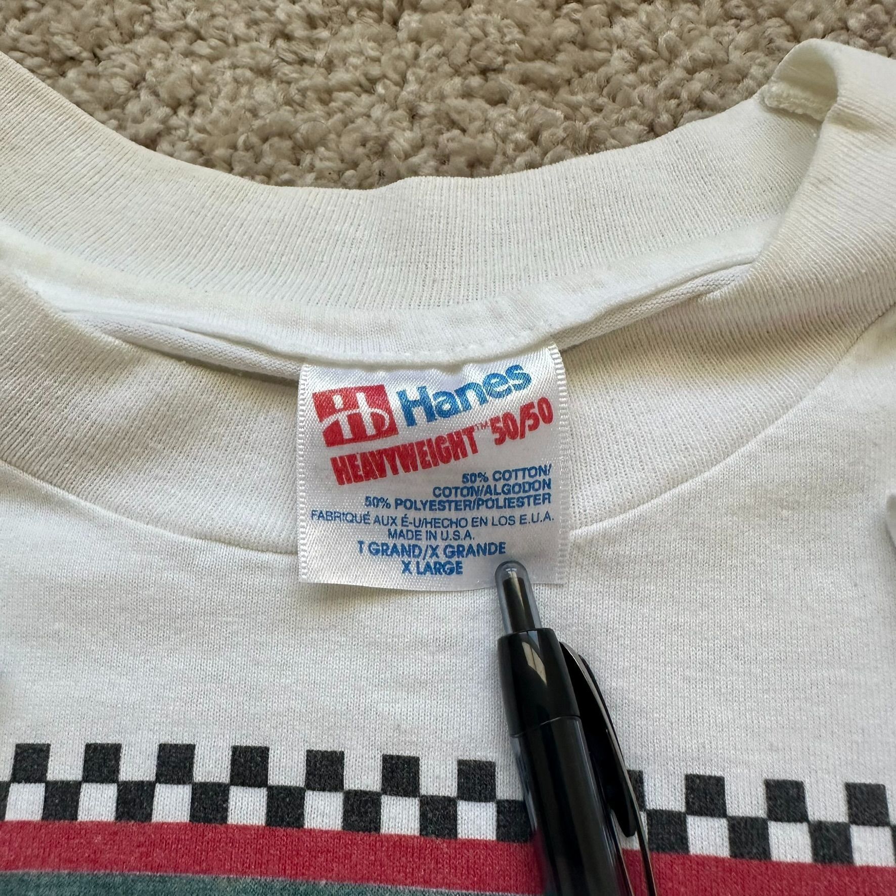 Hanes Vintage 90s NASCAR Richard Petty T-Shirt Single Stitch North Size US XL / EU 56 / 4 - 4 Thumbnail