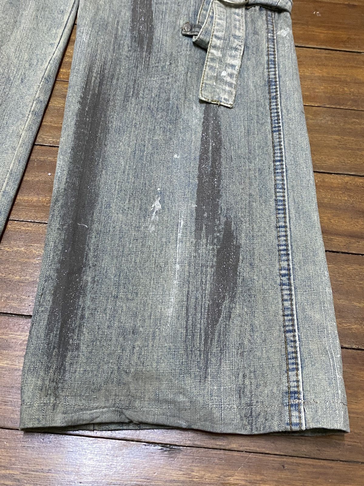 14th Addiction Very Rare Vintage Brand B.Blue Tactical Waxed Jeans 2000s Size US 36 / EU 52 - 8 Thumbnail