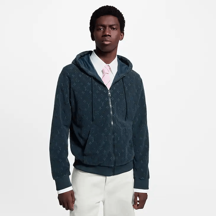 Louis Vuitton Monogram French Terry Zip-Through Hoodie Size US M / EU 48-50 / 2 - 2 Thumbnail