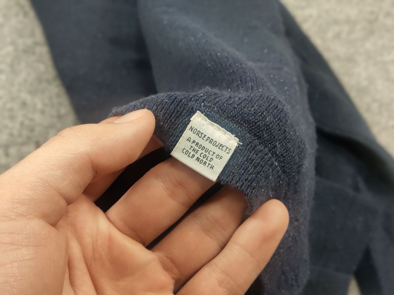 Norse Projects Norse Project Design textured Wool Blend Navy Pullover Size US M / EU 48-50 / 2 - 10 Thumbnail