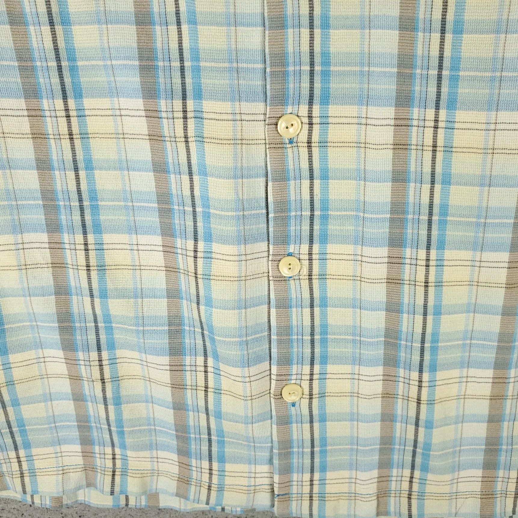 Tommy Bahama Tommy Bahama Shirt Adult M Blue Plaid Silk Blend Short Sleeve Button-Up Beach Tropical Mens Size US M / EU 48-50 / 2 - 3 Thumbnail