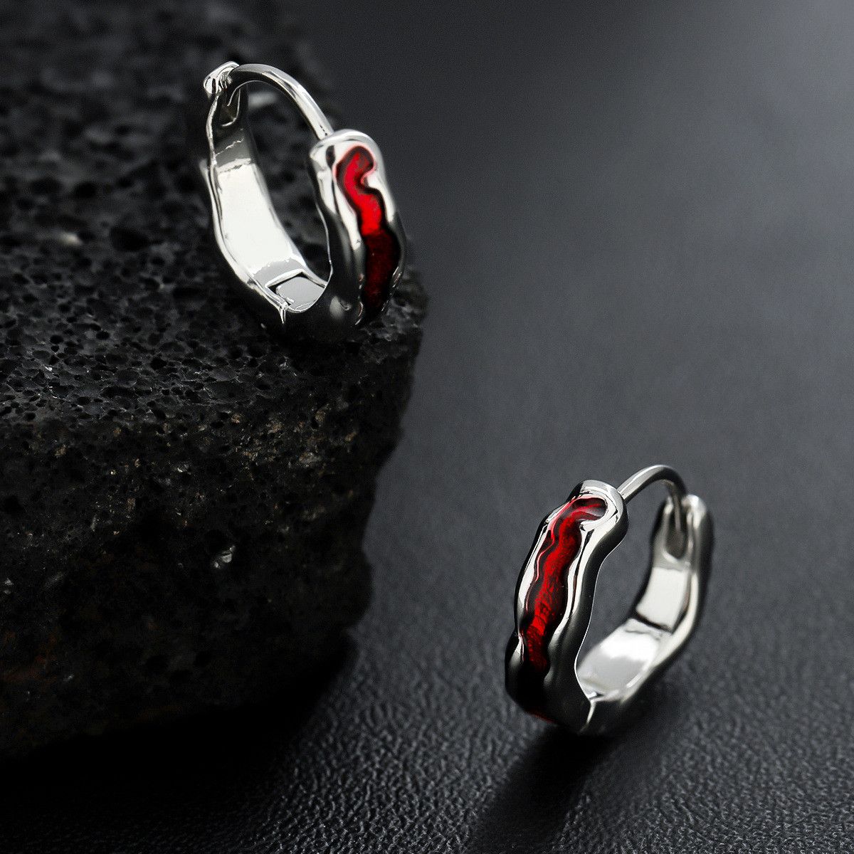 Jewelry × Sterling Silver New Design Earrings One Pairs Chrome Jewelry Size ONE SIZE - 6 Thumbnail
