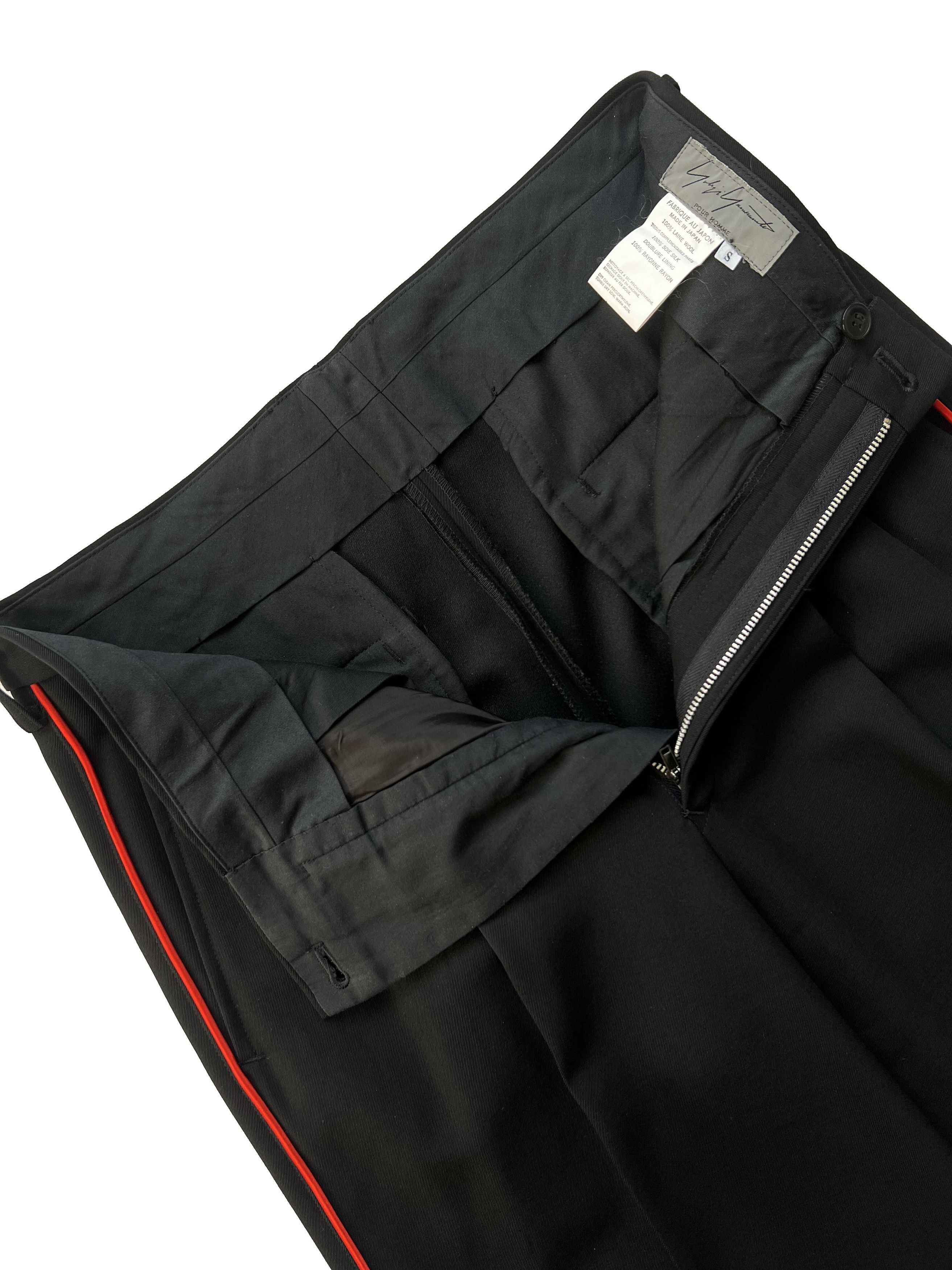 Yohji Yamamoto YOHJI YAMAMOTO POUR HOMME RED PIPING PANTS Size US 30 / EU 46 - 4 Thumbnail