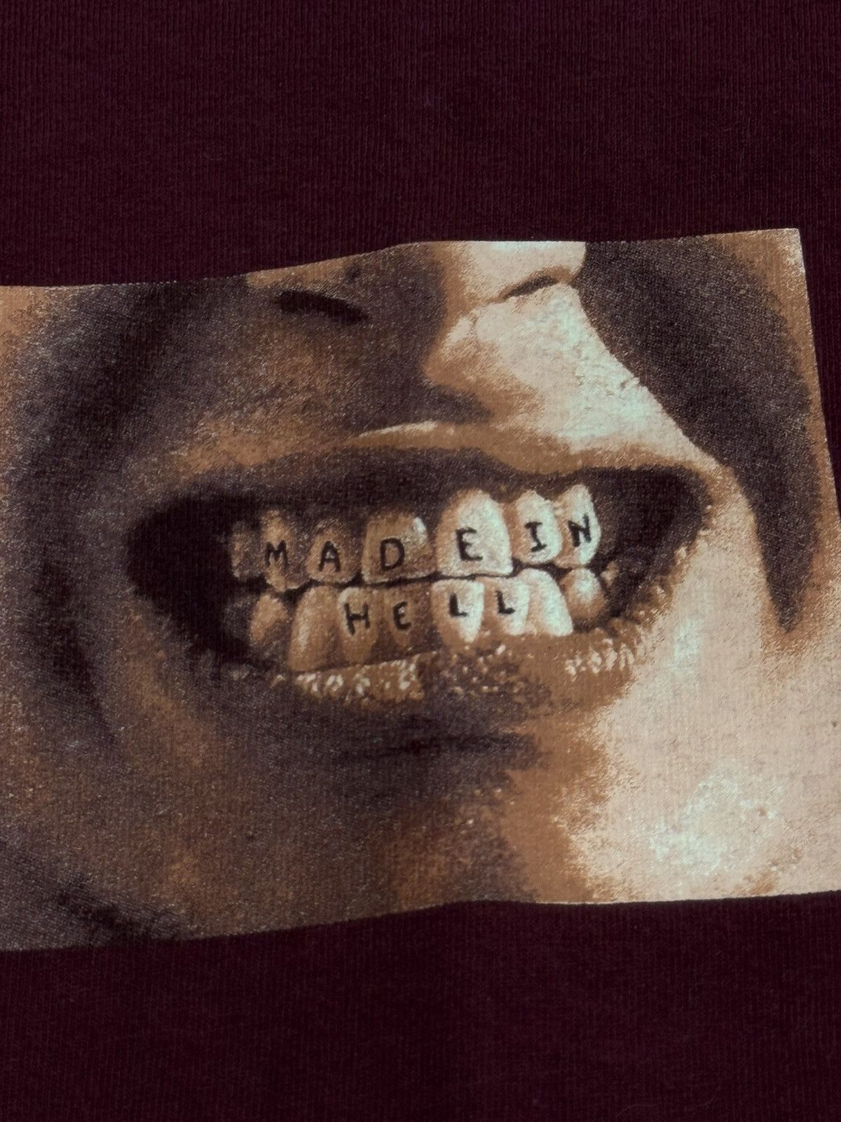 Fuck The Population Fuck The Population FTP Burgundy Red Tee Small Mouth Teeth Size US S / EU 44-46 / 1 - 5 Thumbnail