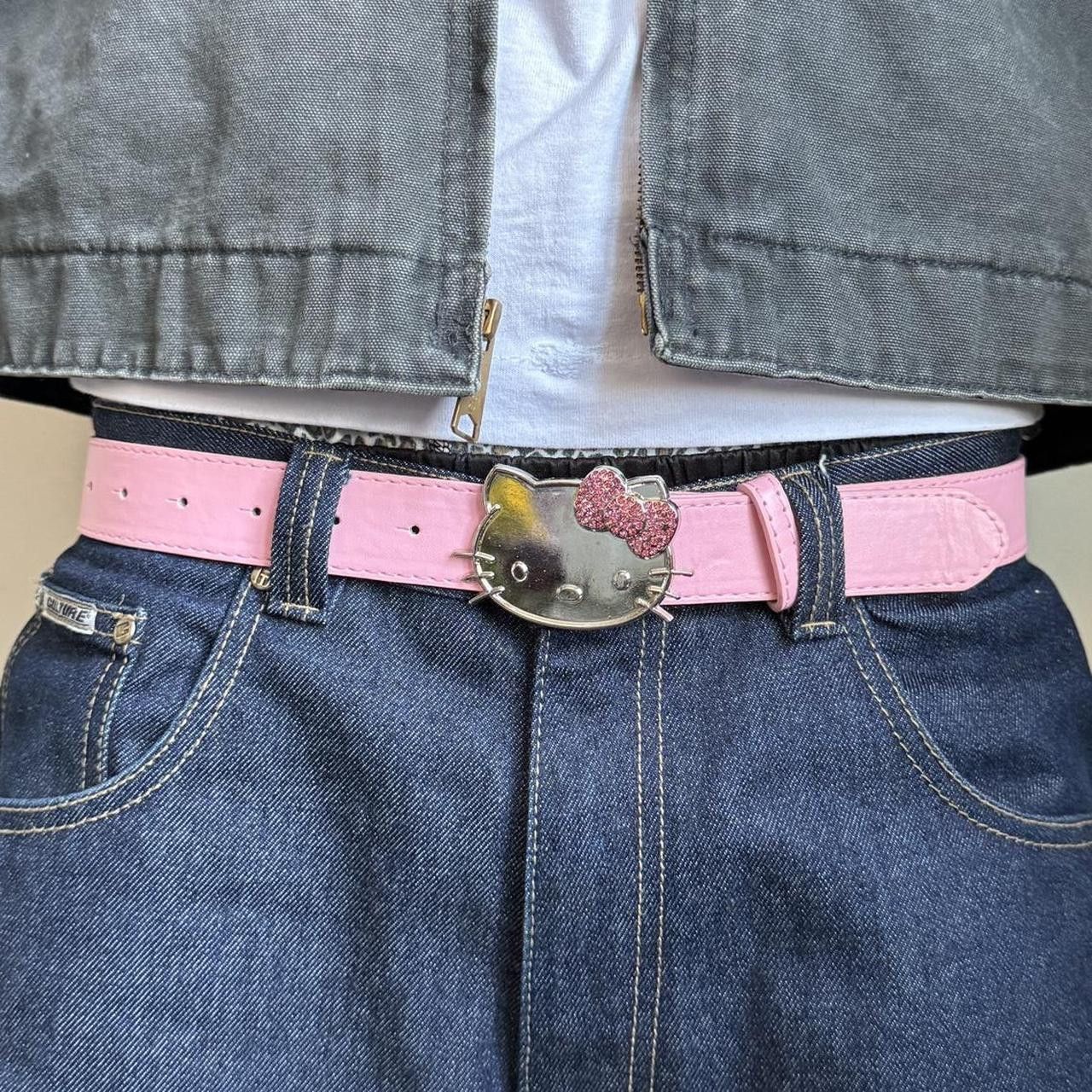 Vintage y2k 2000s Hello Kitty rhinestone grunge goth emo punk belt Size ONE SIZE - 1 Thumbnail